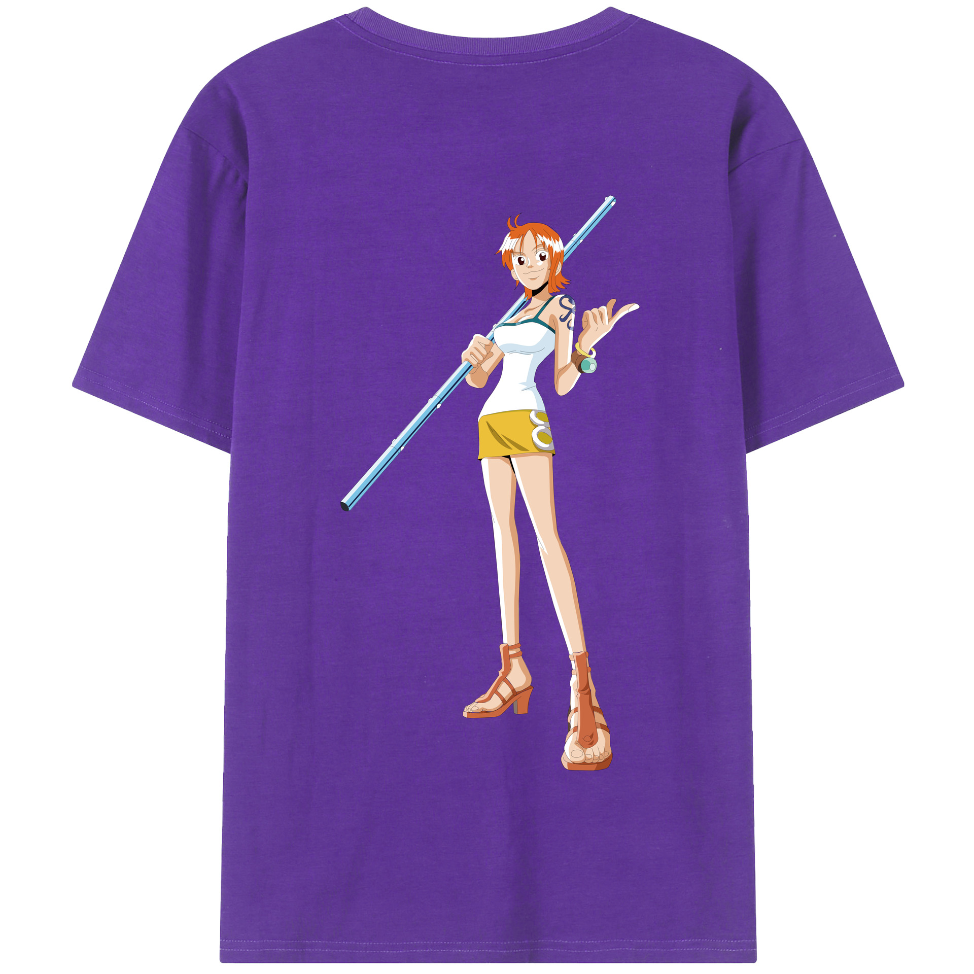 ワンピース ナミ ONE PIECE Nami 綿100％半袖Tシャツ（背面プリント）