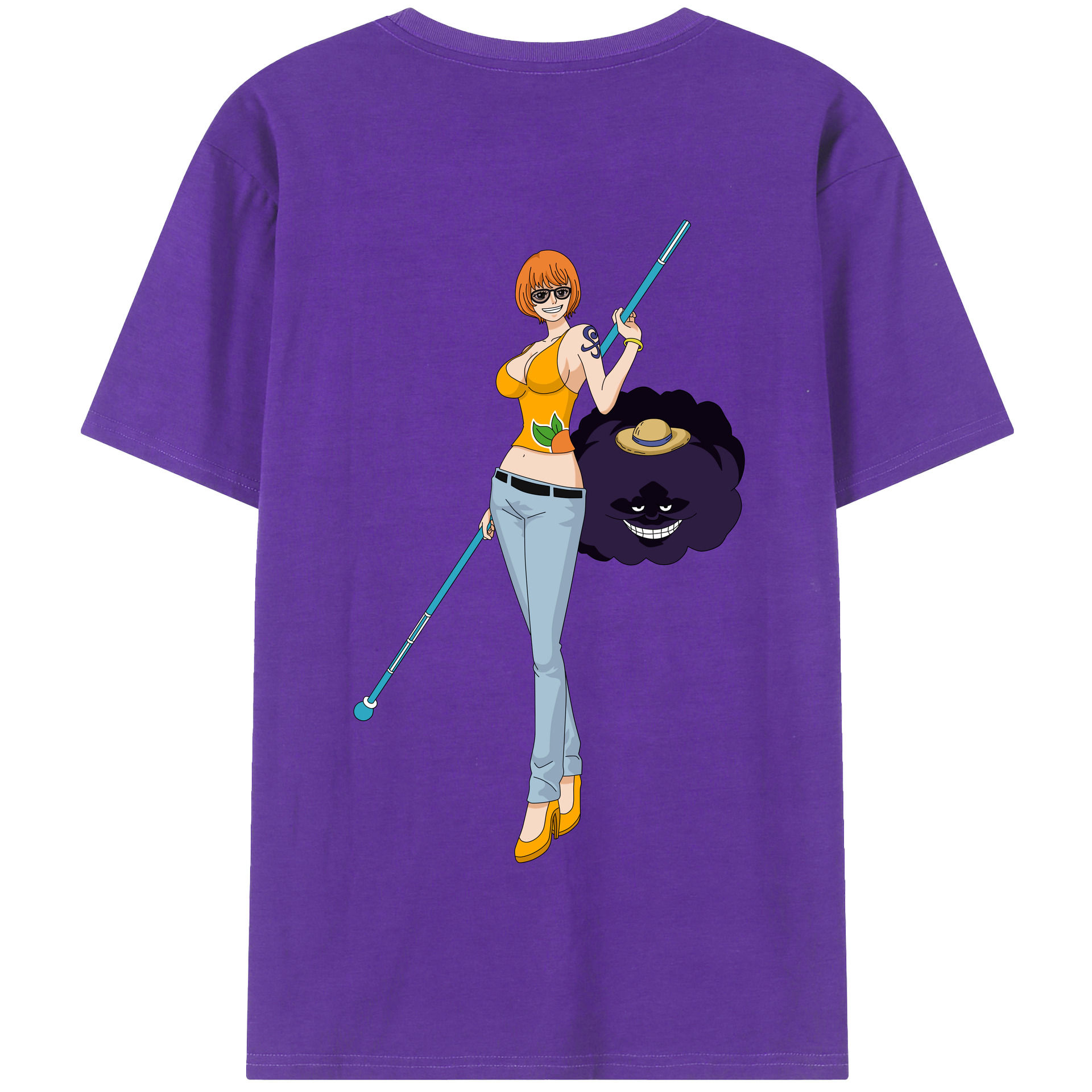 ワンピース ナミ ONE PIECE Nami 綿100％半袖Tシャツ（背面プリント）
