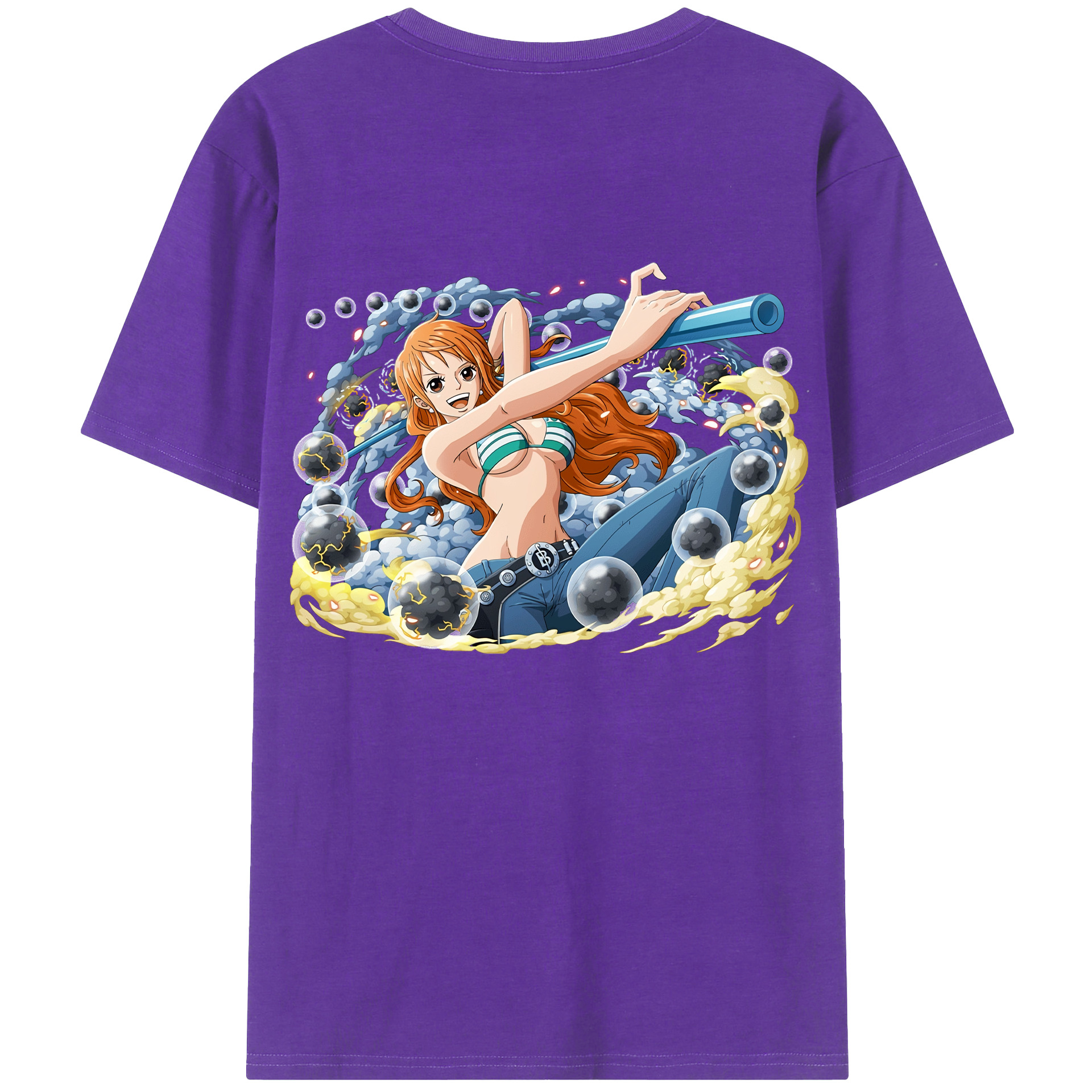 ワンピース ナミ ONE PIECE Nami 綿100％半袖Tシャツ（背面プリント）