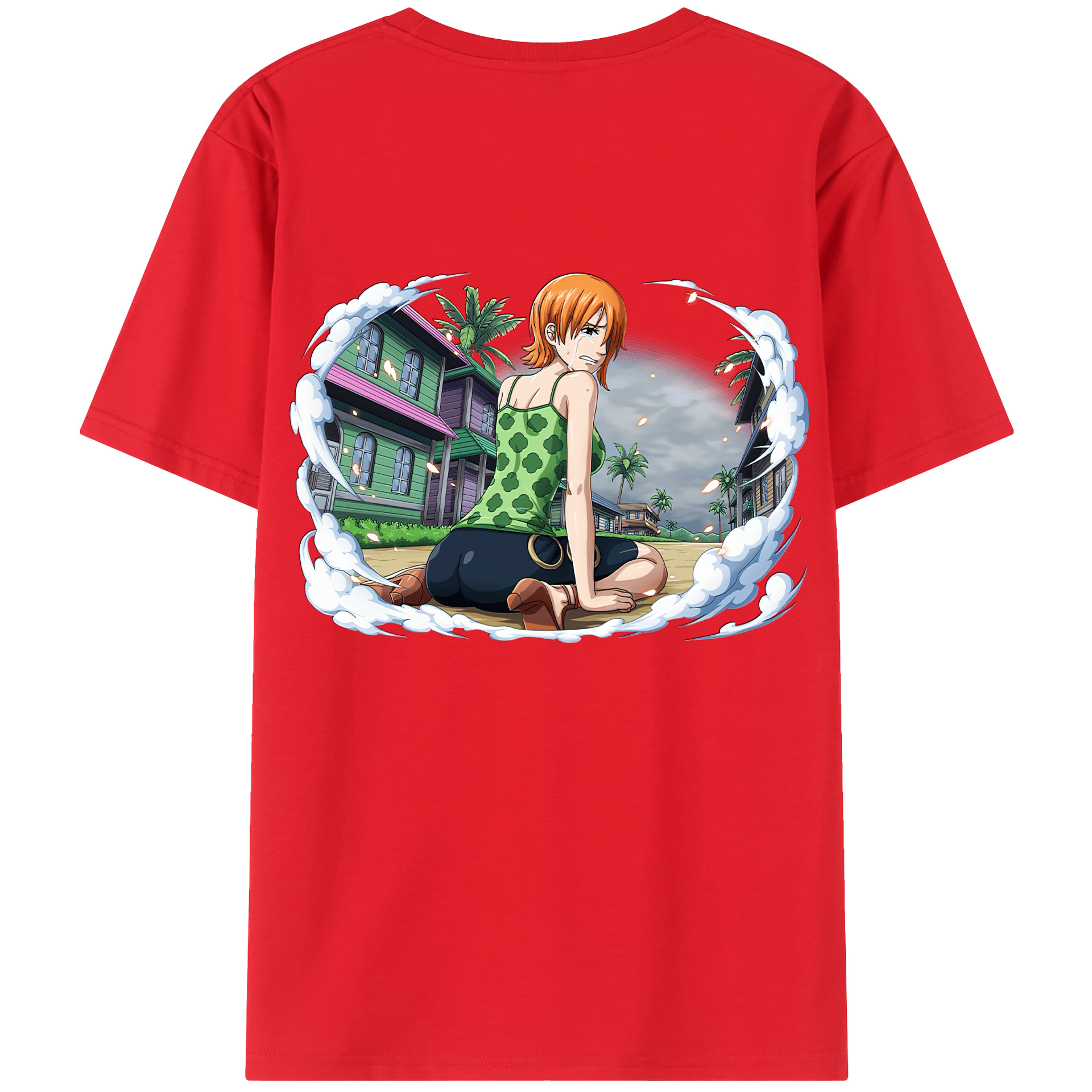ワンピース ナミ ONE PIECE Nami 綿100％半袖Tシャツ（背面プリント）