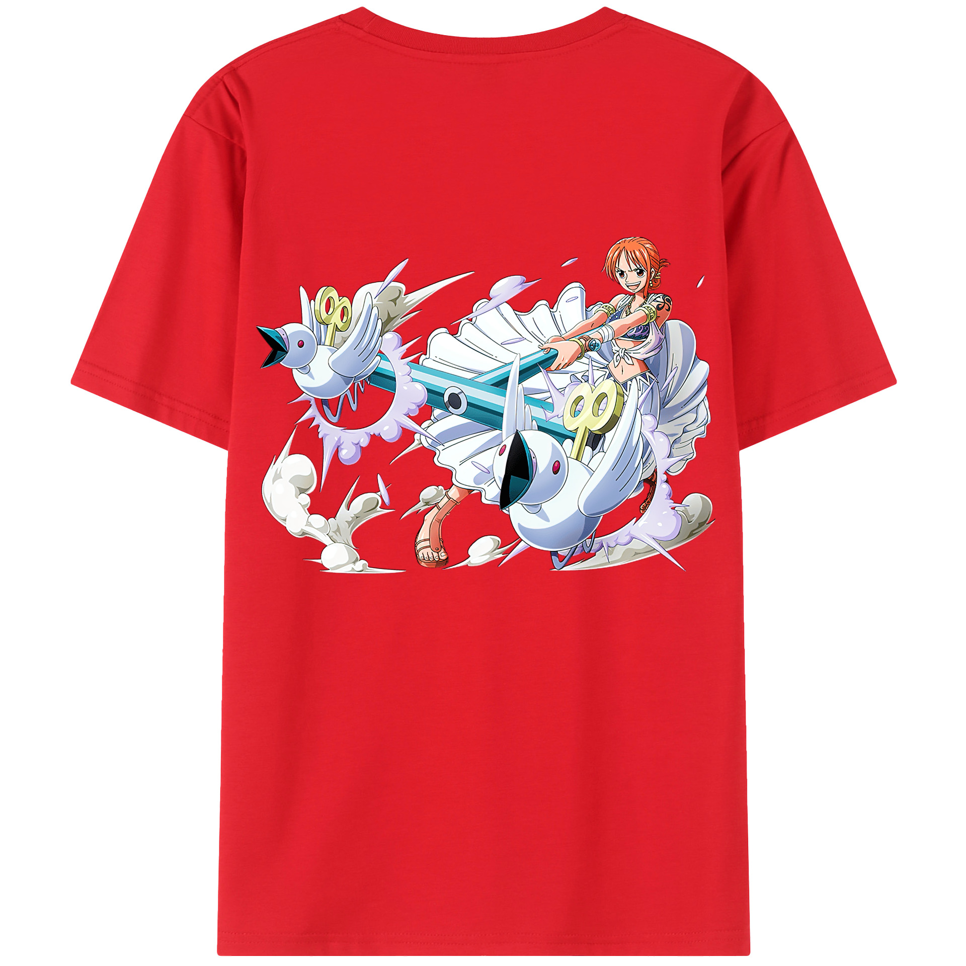ワンピース ナミ ONE PIECE Nami 綿100％半袖Tシャツ（背面プリント）