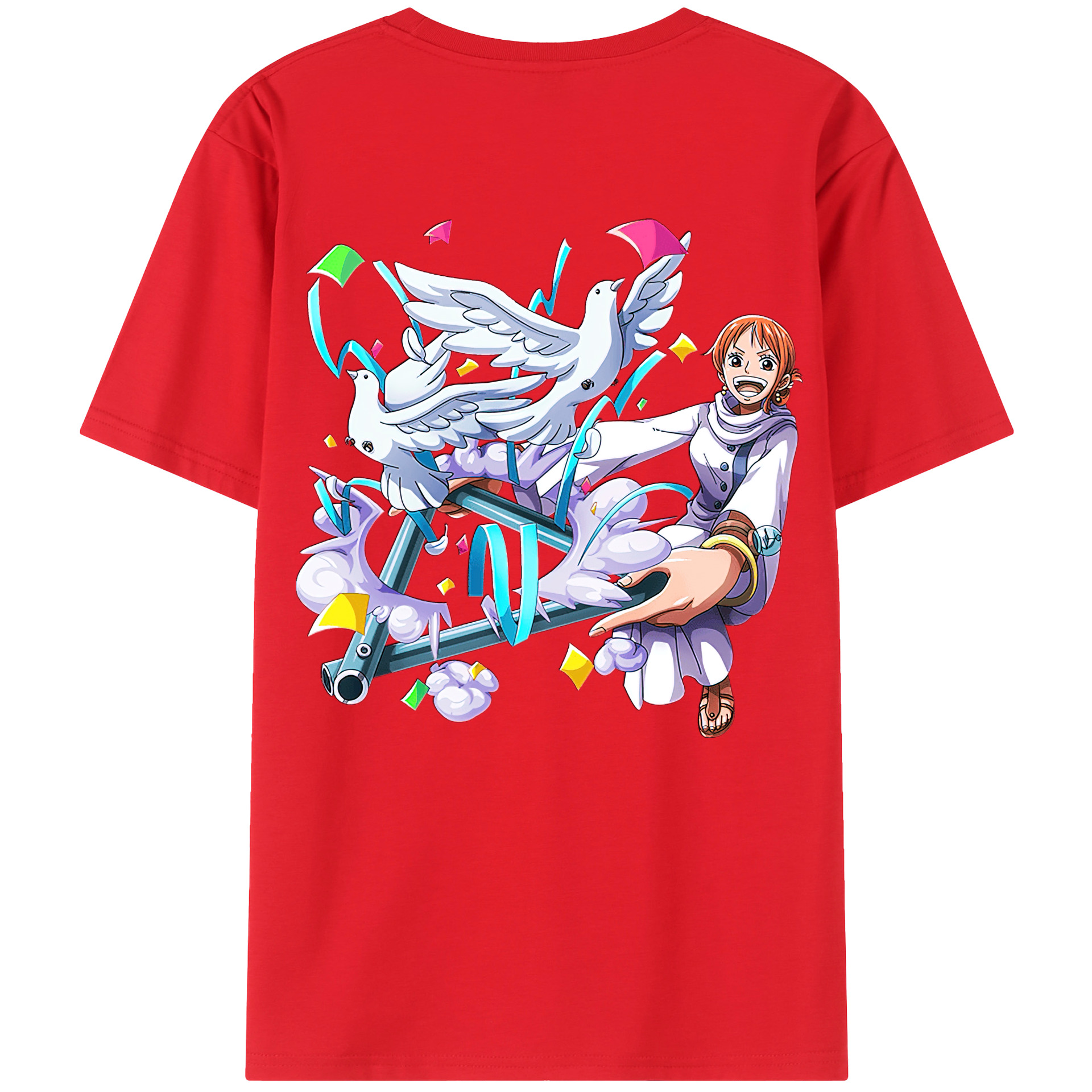 ワンピース ナミ ONE PIECE Nami 綿100％半袖Tシャツ（背面プリント）