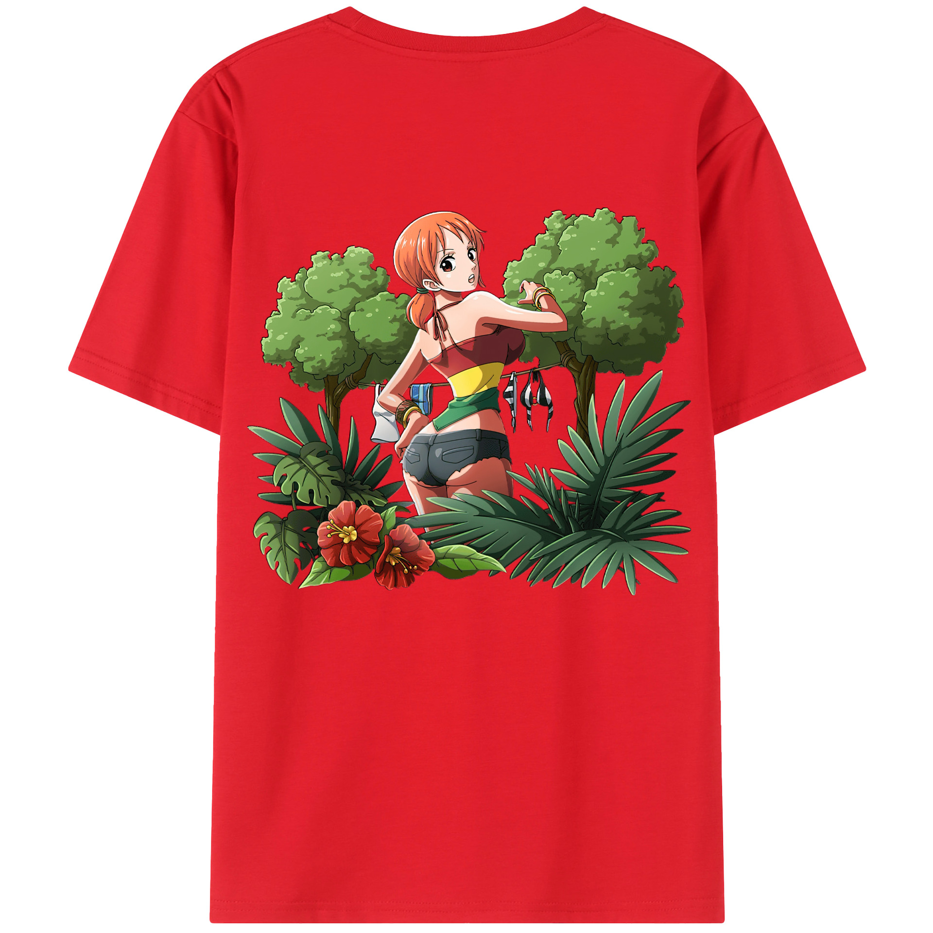 ワンピース ナミ ONE PIECE Nami 綿100％半袖Tシャツ（背面プリント）