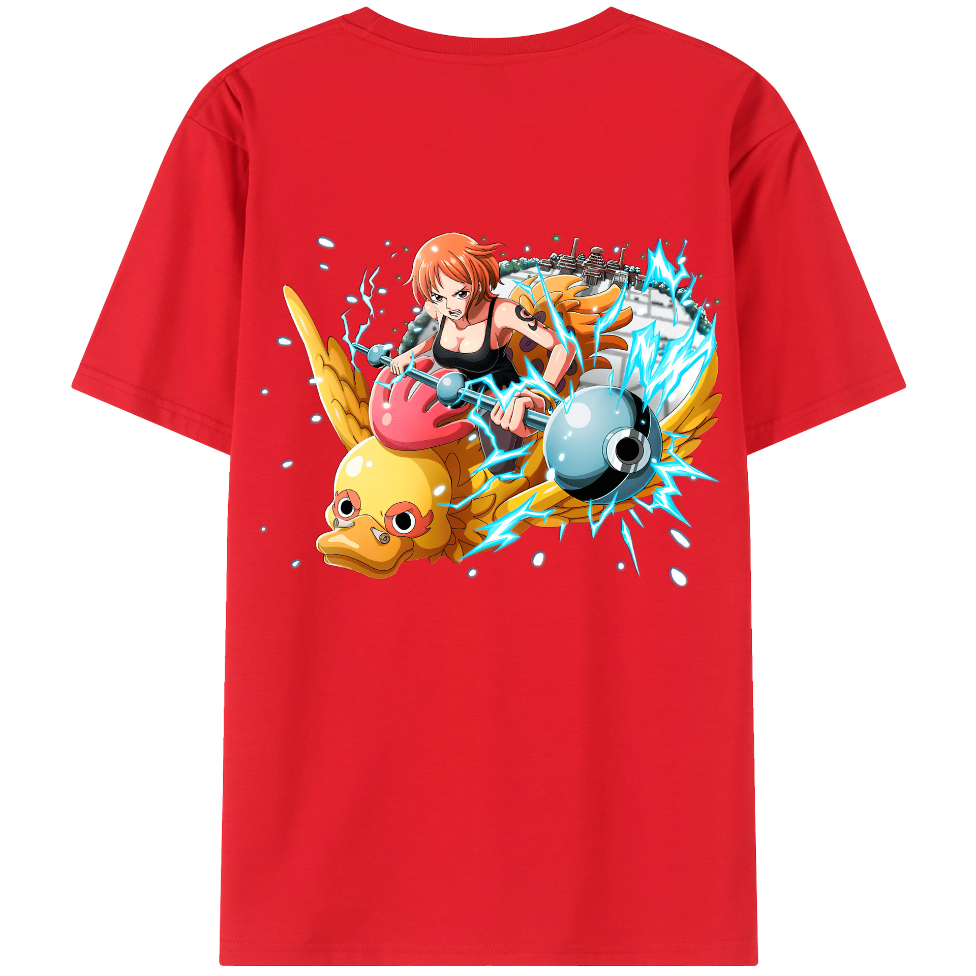 ワンピース ナミ ONE PIECE Nami 綿100％半袖Tシャツ（背面プリント）