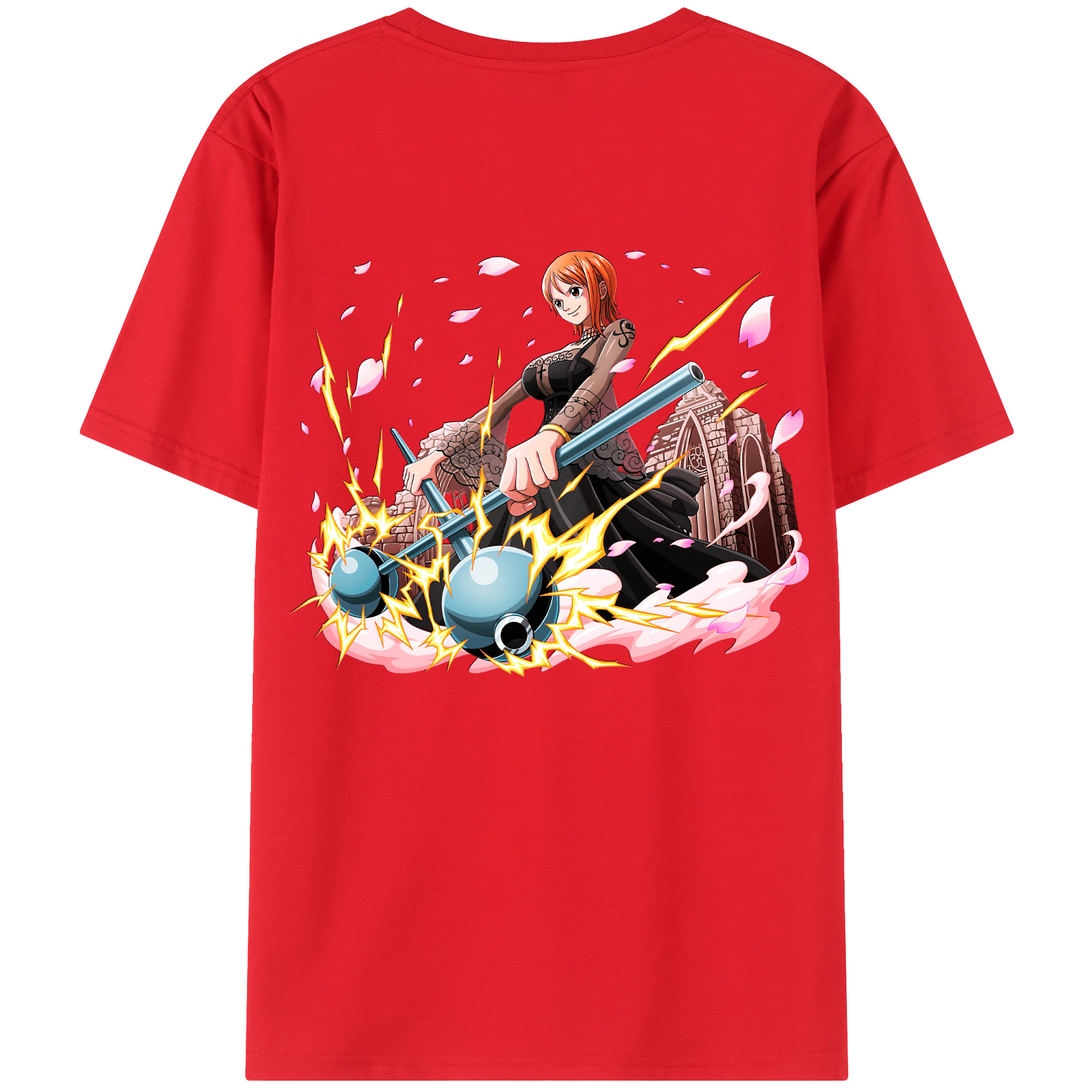 ワンピース ナミ ONE PIECE Nami 綿100％半袖Tシャツ（背面プリント）