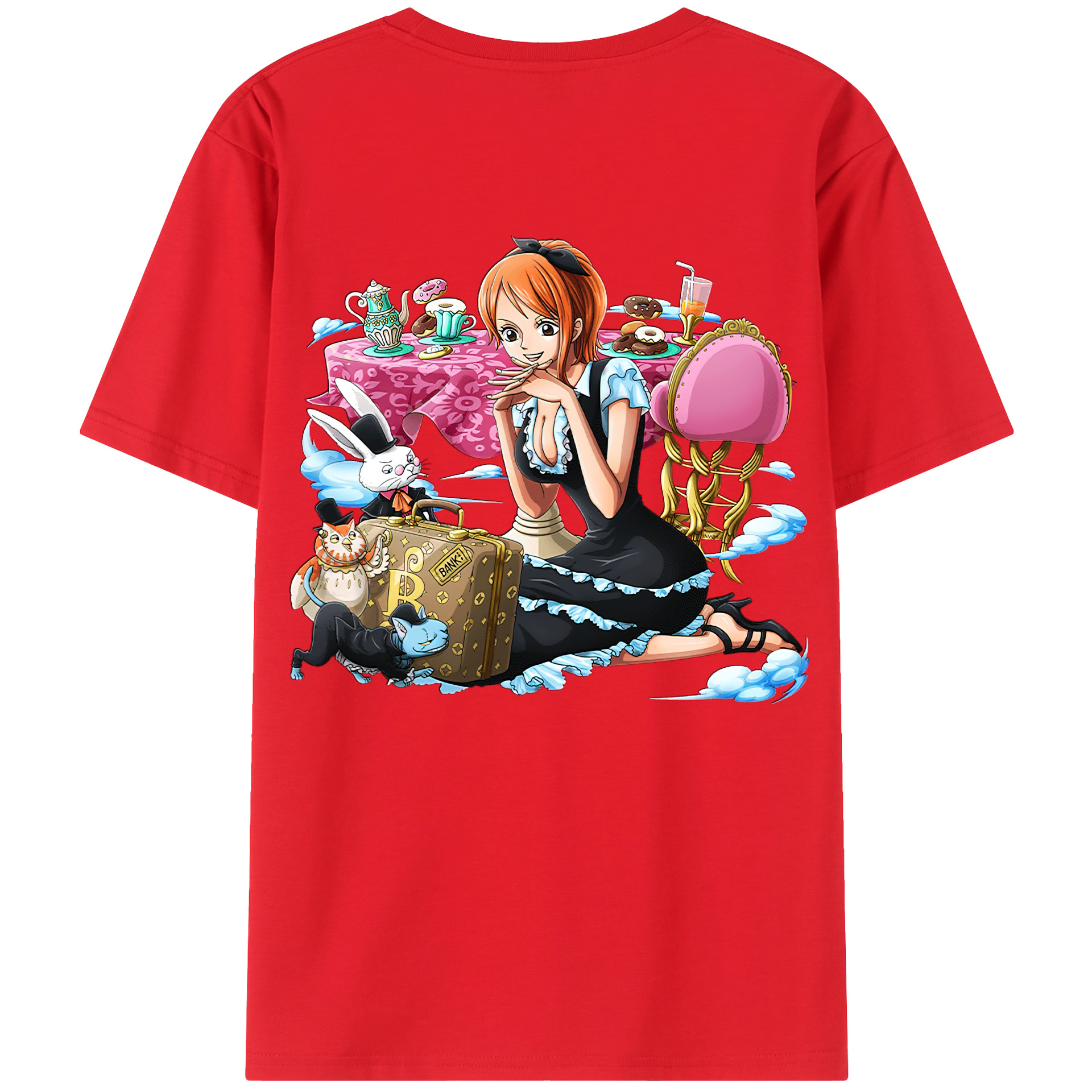 ワンピース ナミ ONE PIECE Nami 綿100％半袖Tシャツ（背面プリント）