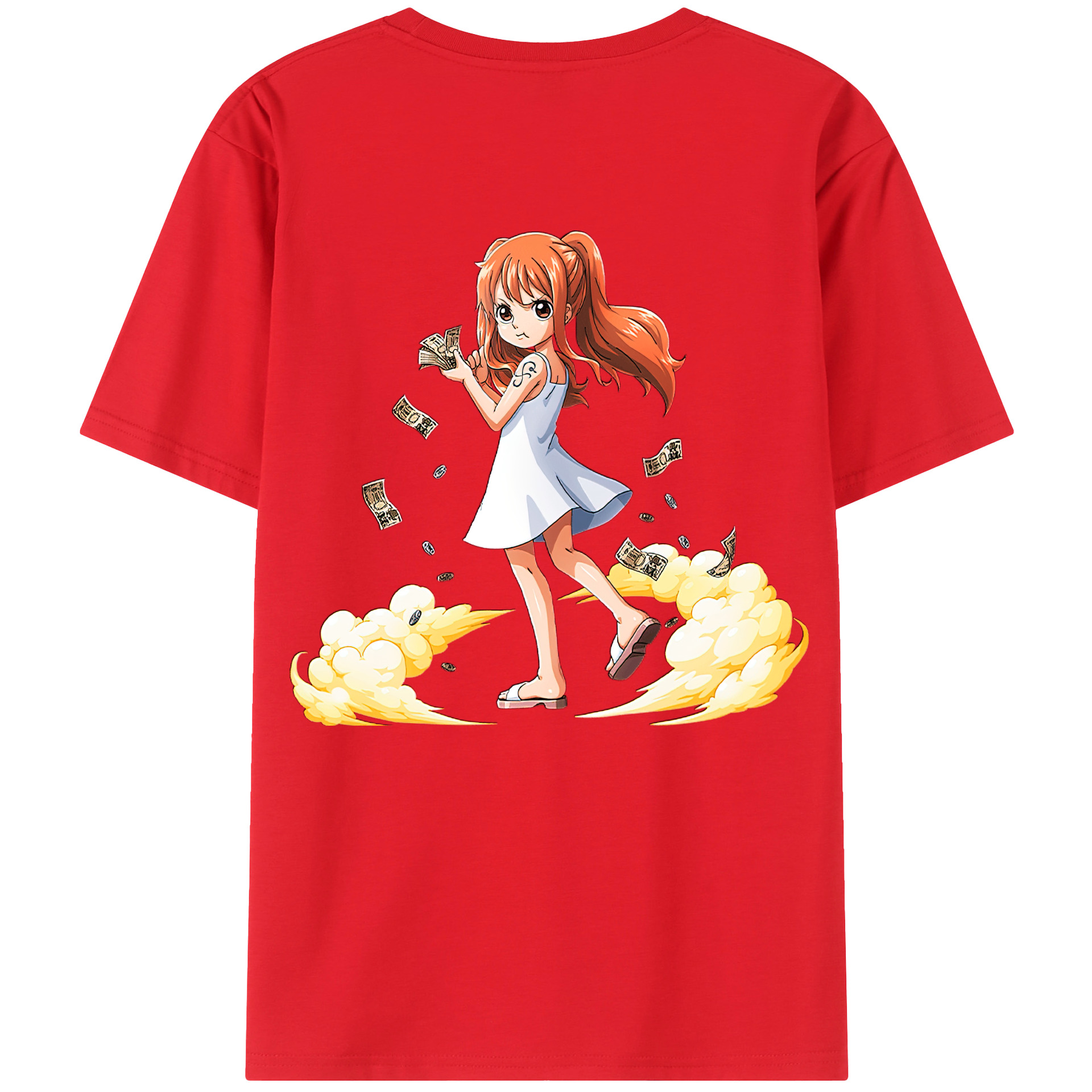 ワンピース ナミ ONE PIECE Nami 綿100％半袖Tシャツ（背面プリント）