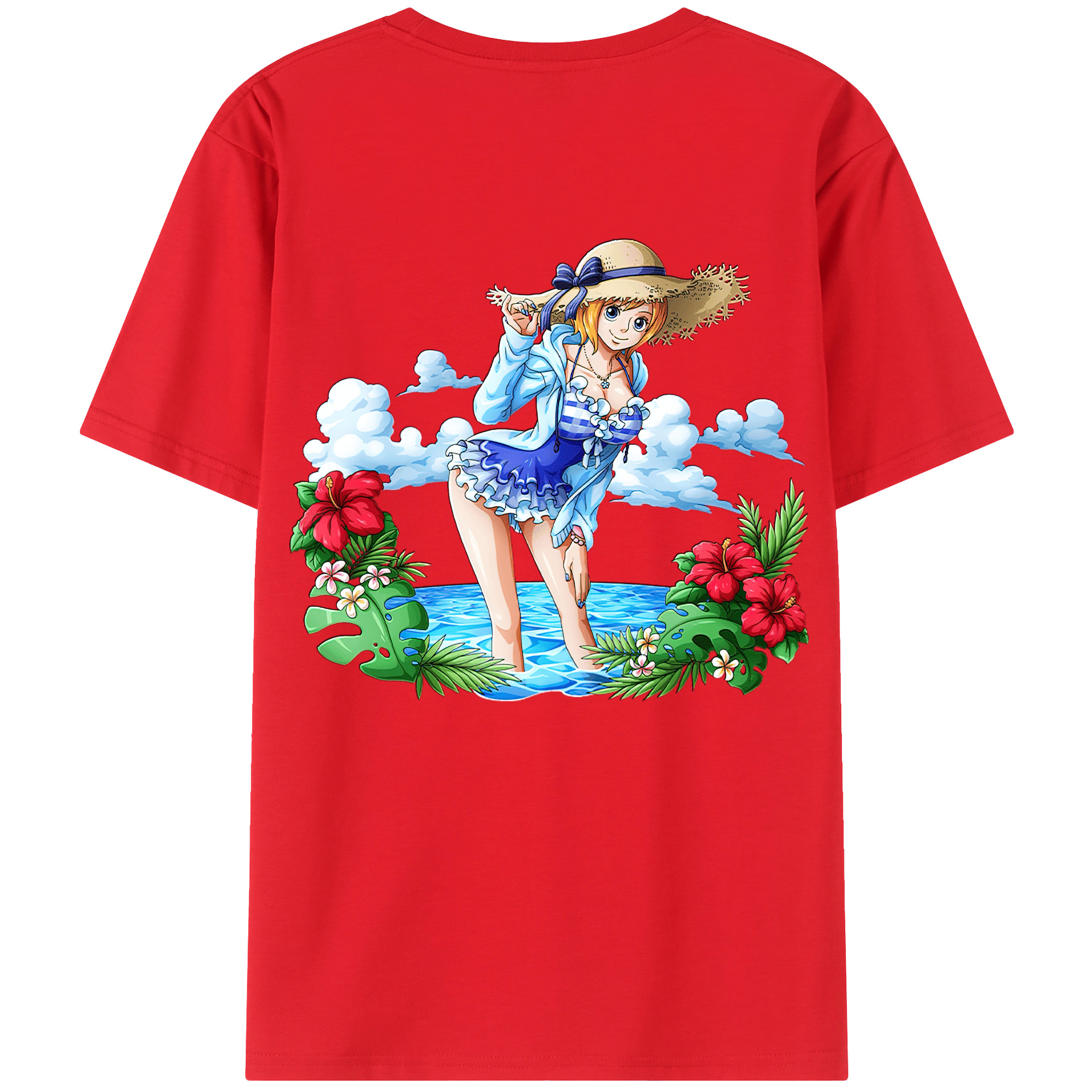 ワンピース ナミ ONE PIECE Nami 綿100％半袖Tシャツ（背面プリント）