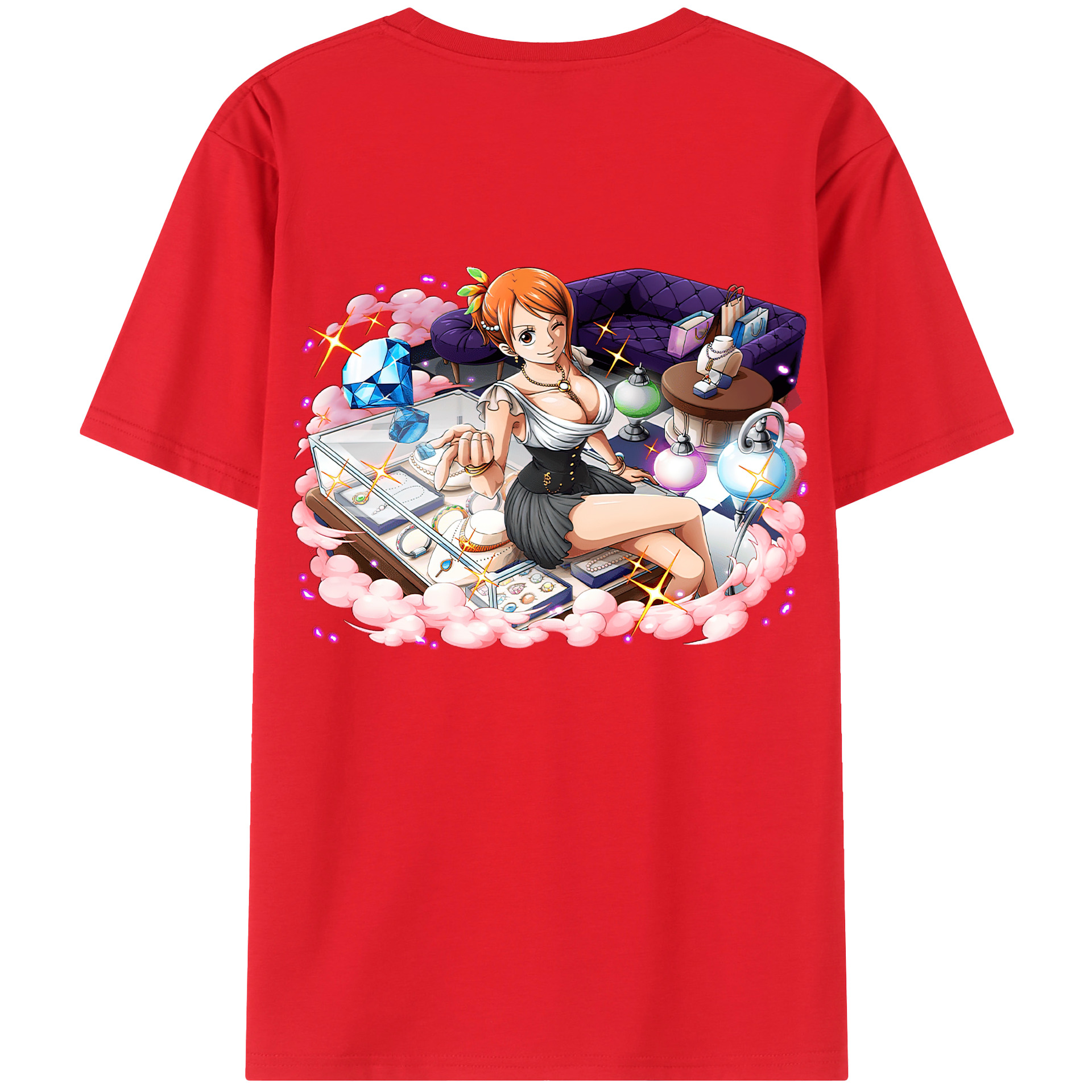 ワンピース ナミ ONE PIECE Nami 綿100％半袖Tシャツ（背面プリント）