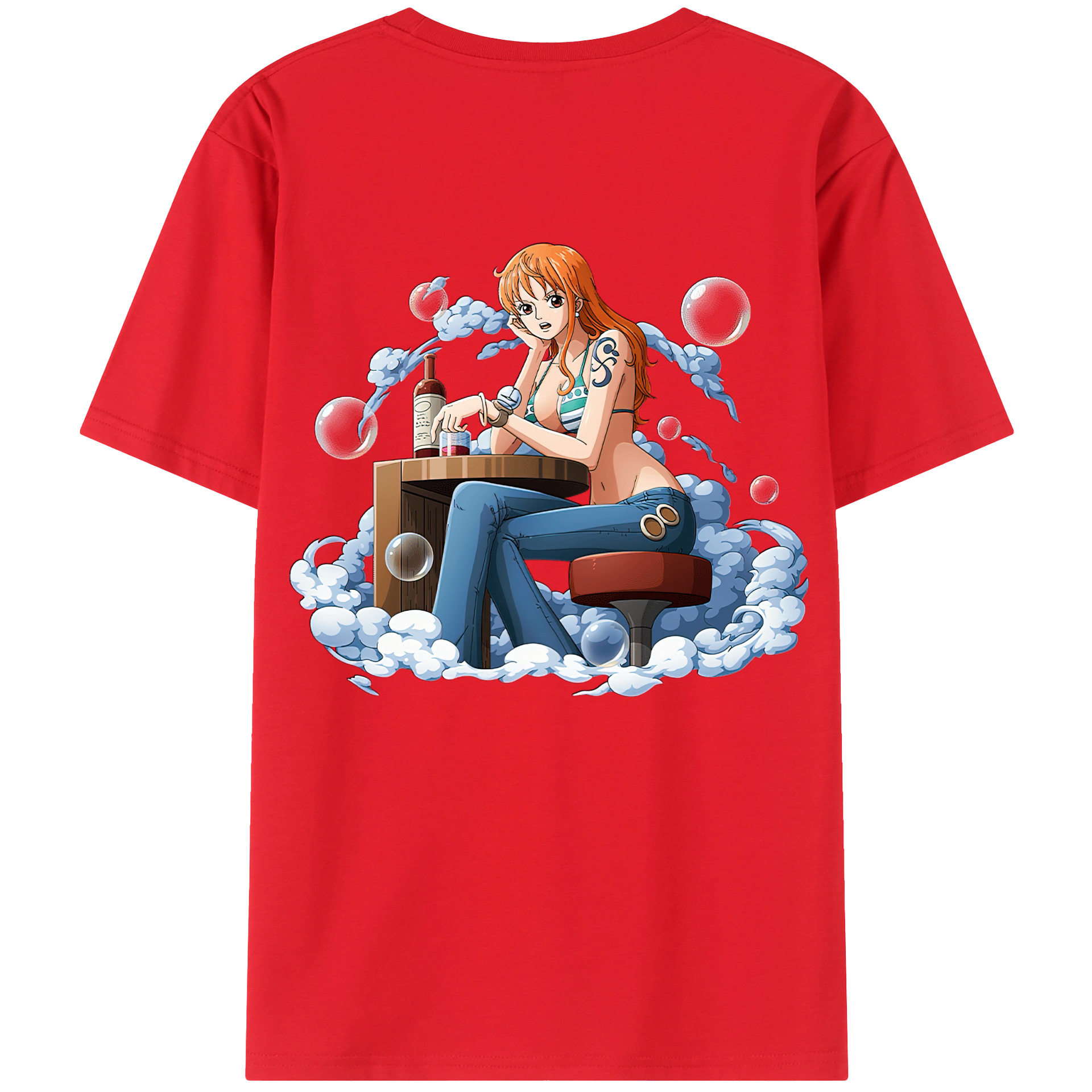 ワンピース ナミ ONE PIECE Nami 綿100％半袖Tシャツ（背面プリント）