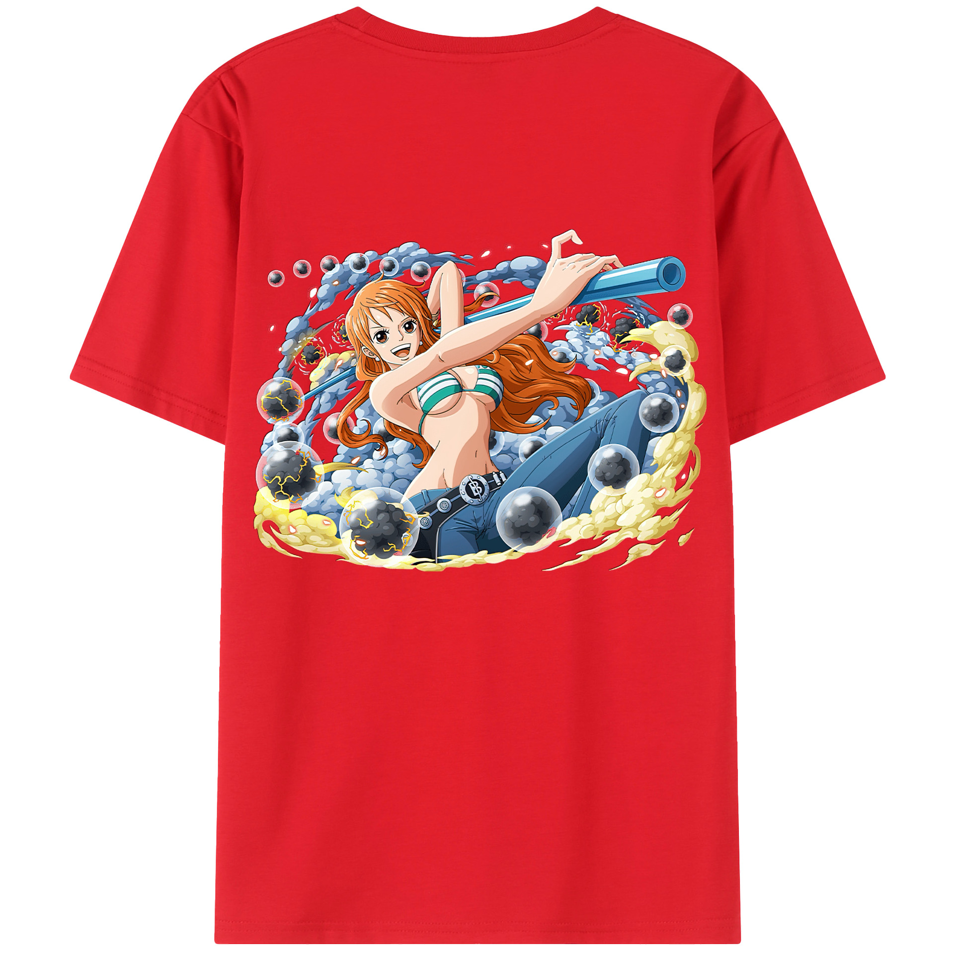 ワンピース ナミ ONE PIECE Nami 綿100％半袖Tシャツ（背面プリント）