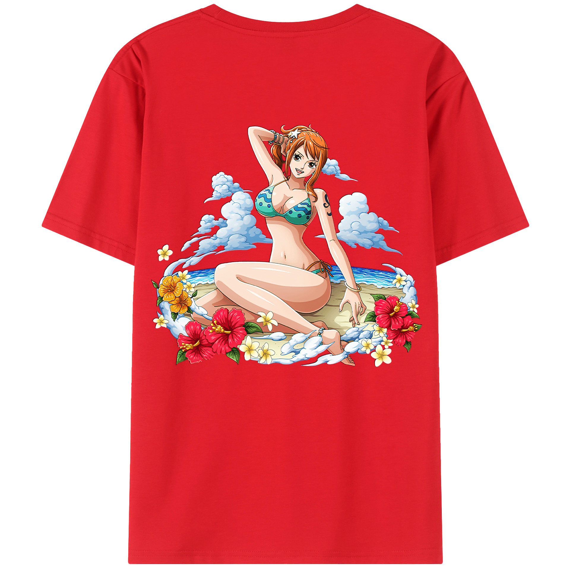 ワンピース ナミ ONE PIECE Nami 綿100％半袖Tシャツ（背面プリント）