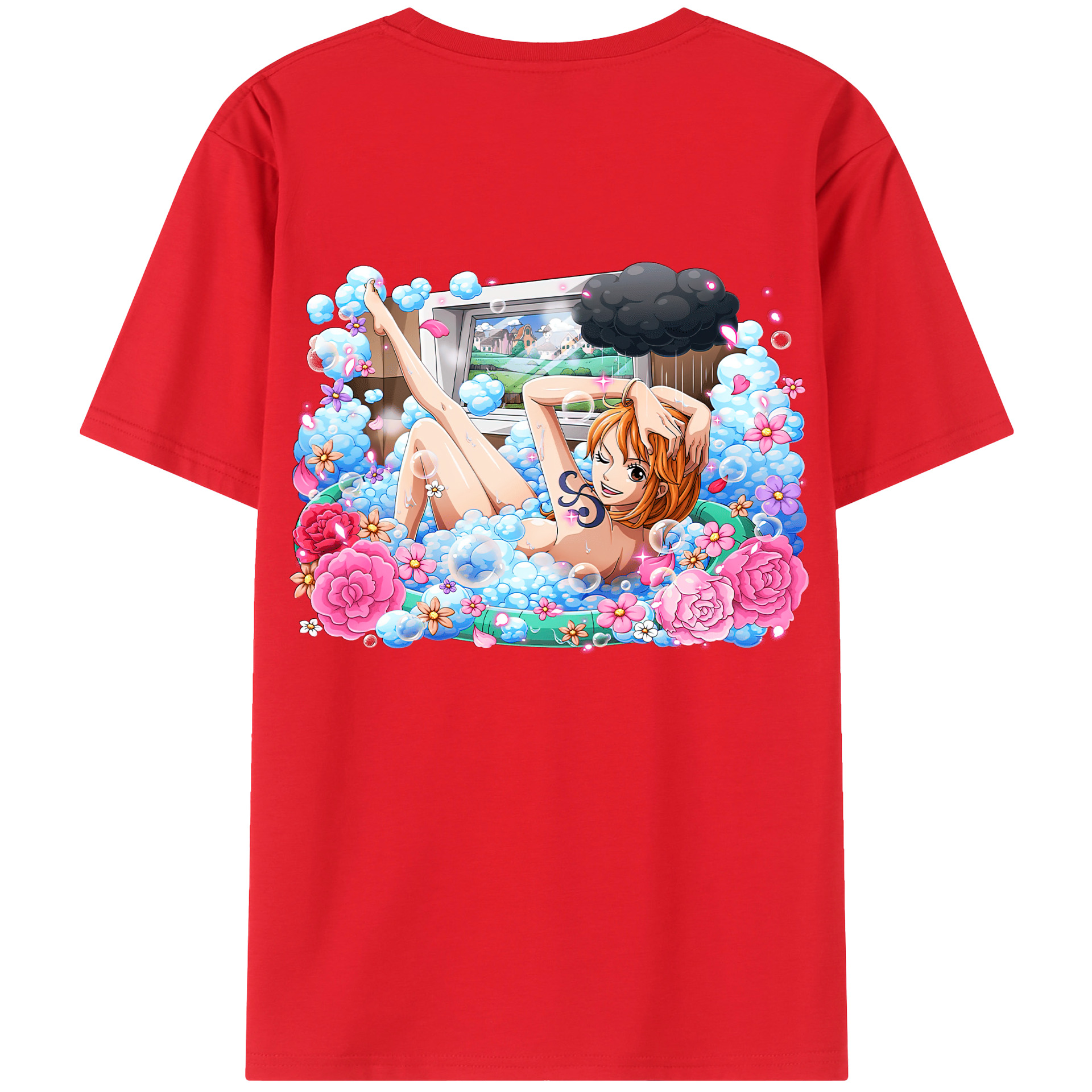 ワンピース ナミ ONE PIECE Nami 綿100％半袖Tシャツ（背面プリント）