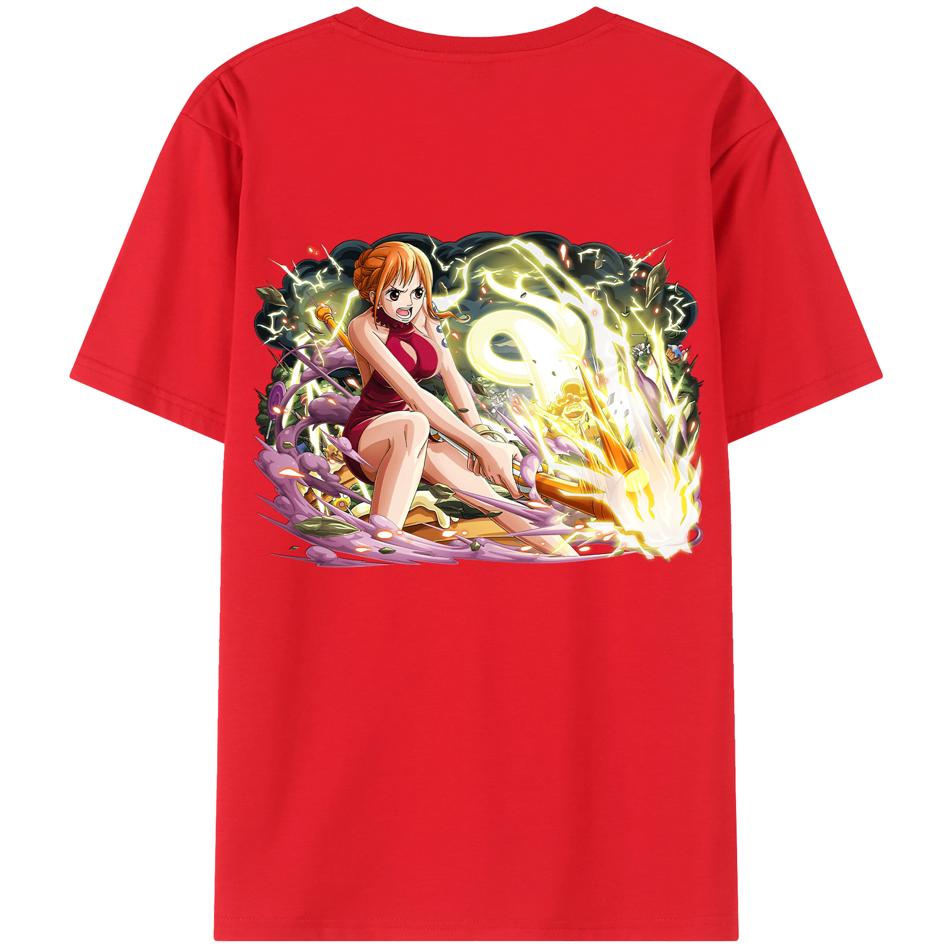ワンピース ナミ ONE PIECE Nami 綿100％半袖Tシャツ（背面プリント）