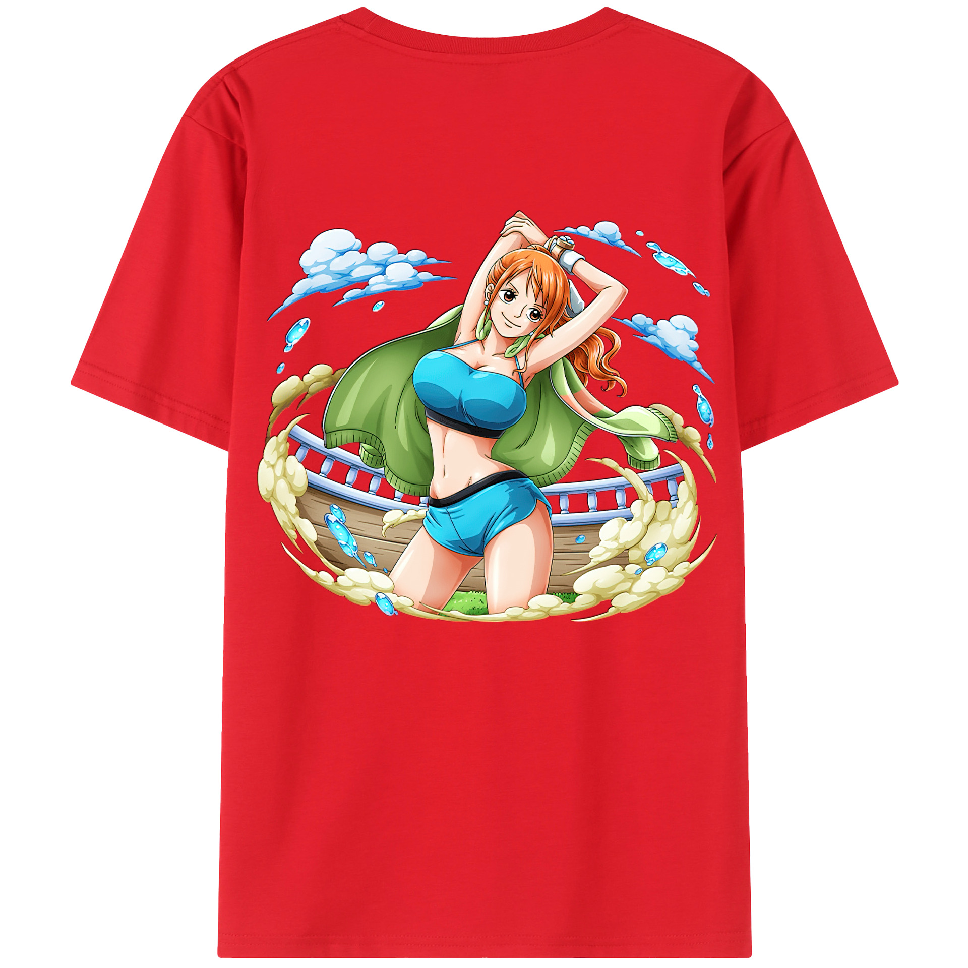ワンピース ナミ ONE PIECE Nami 綿100％半袖Tシャツ（背面プリント）