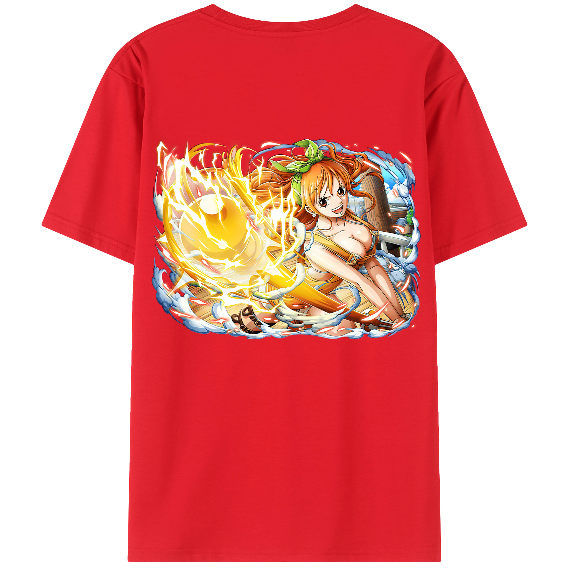 ワンピース ナミ ONE PIECE Nami 綿100％半袖Tシャツ（背面プリント）