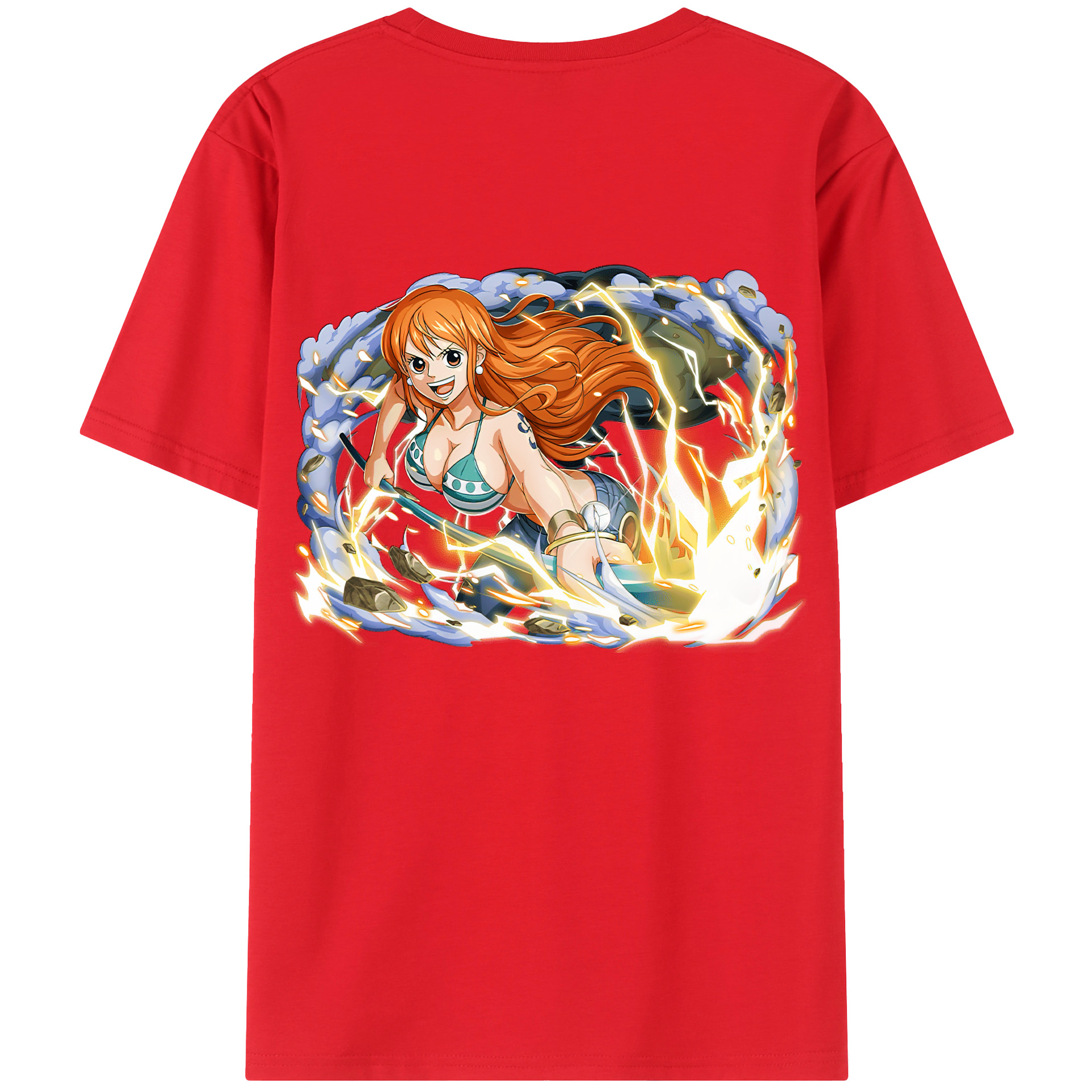 ワンピース ナミ ONE PIECE Nami 綿100％半袖Tシャツ（背面プリント）