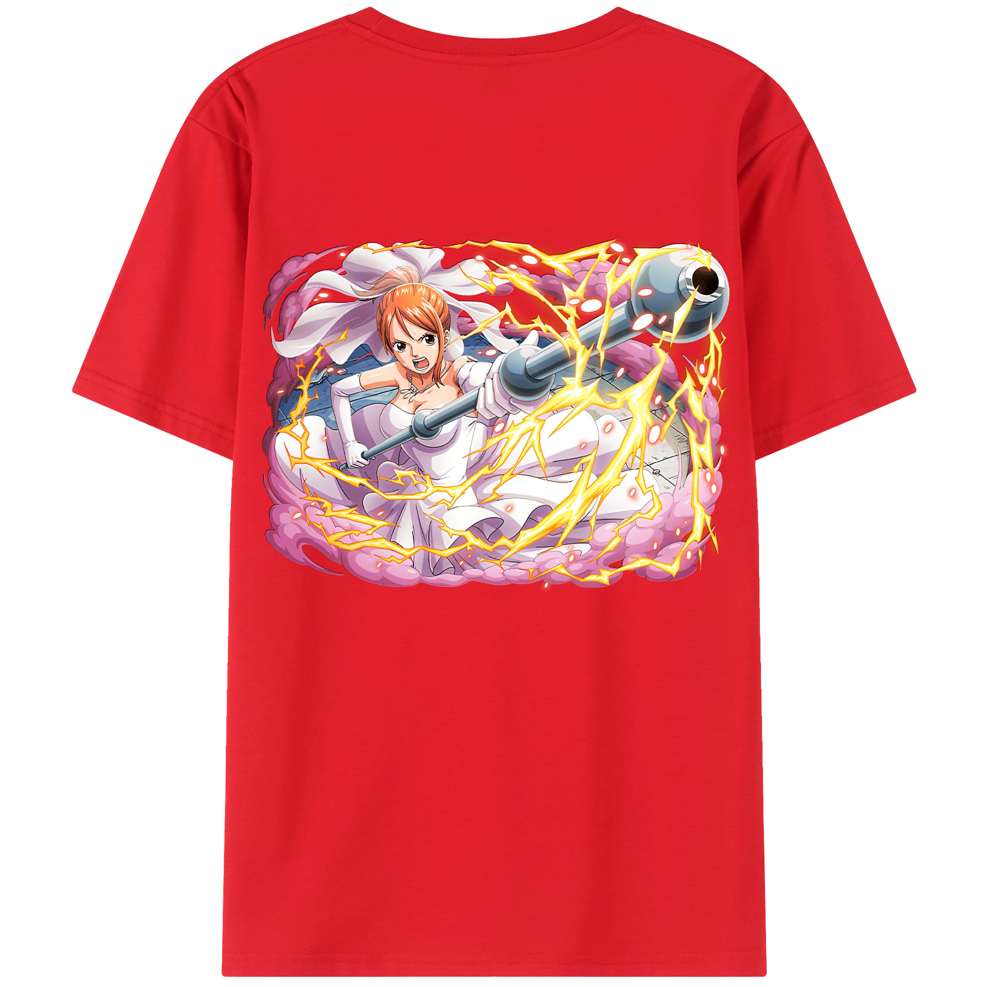 ワンピース ナミ ONE PIECE Nami 綿100％半袖Tシャツ（背面プリント）