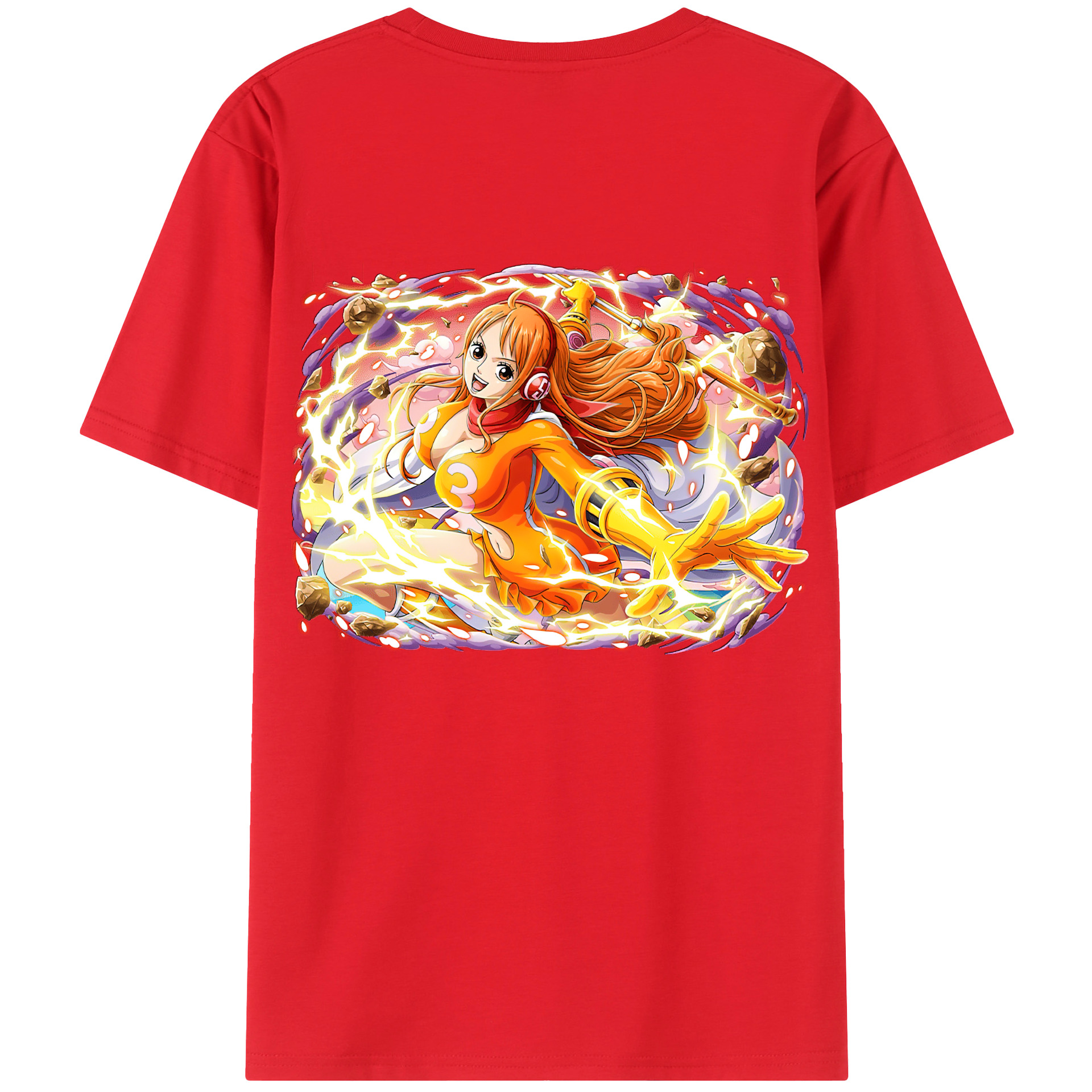 ワンピース ナミ ONE PIECE Nami 綿100％半袖Tシャツ（背面プリント）