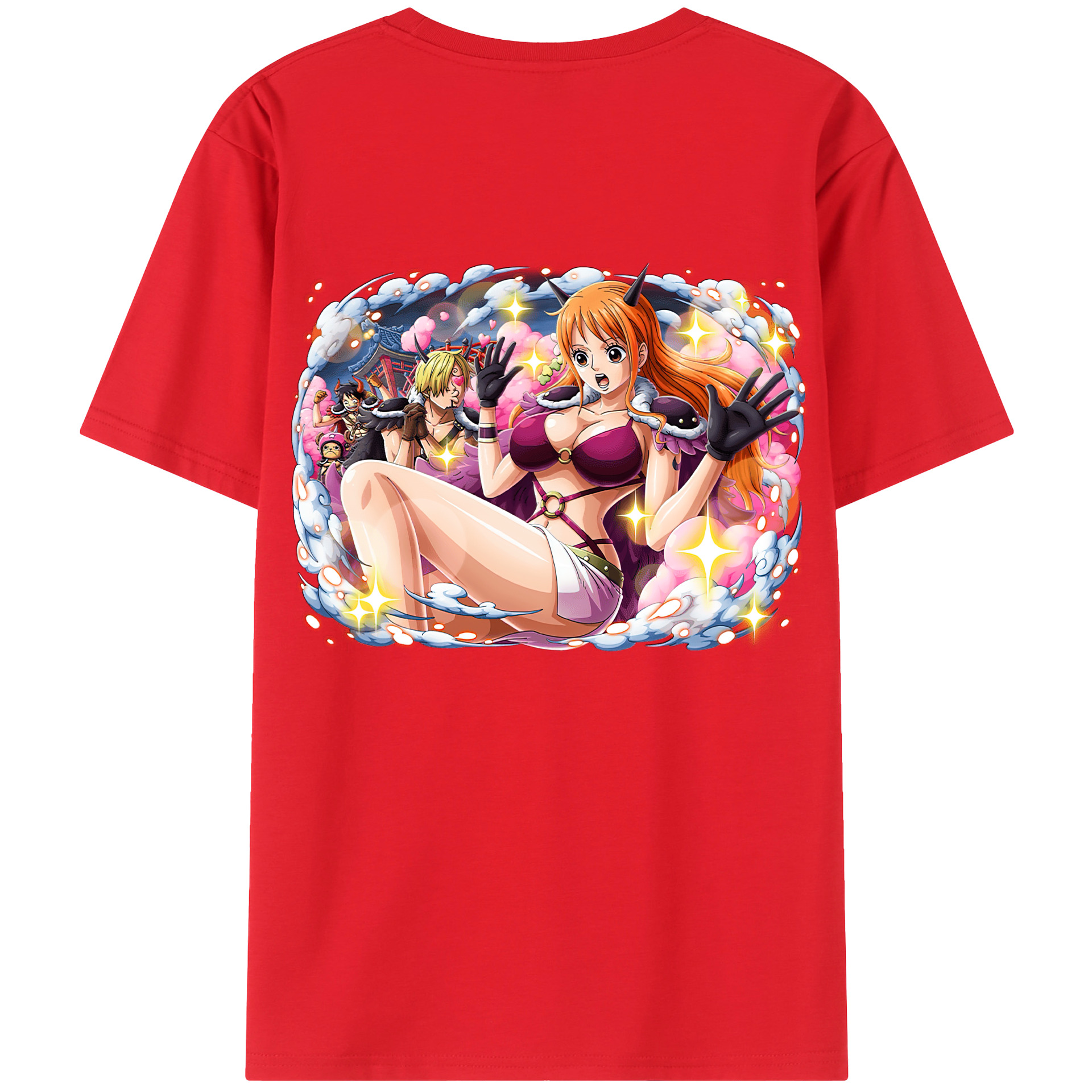 ワンピース ナミ ONE PIECE Nami 綿100％半袖Tシャツ（背面プリント）