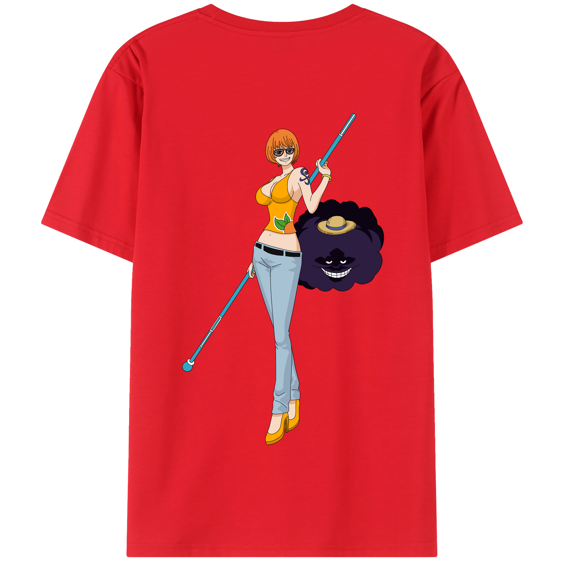 ワンピース ナミ ONE PIECE Nami 綿100％半袖Tシャツ（背面プリント）