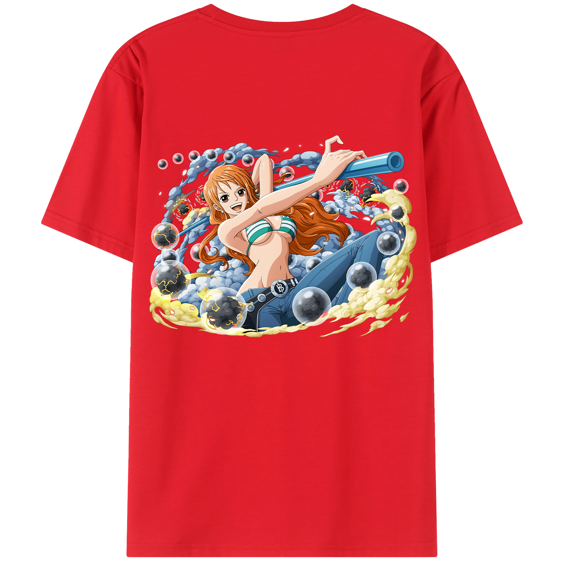 ワンピース ナミ ONE PIECE Nami 綿100％半袖Tシャツ（背面プリント）