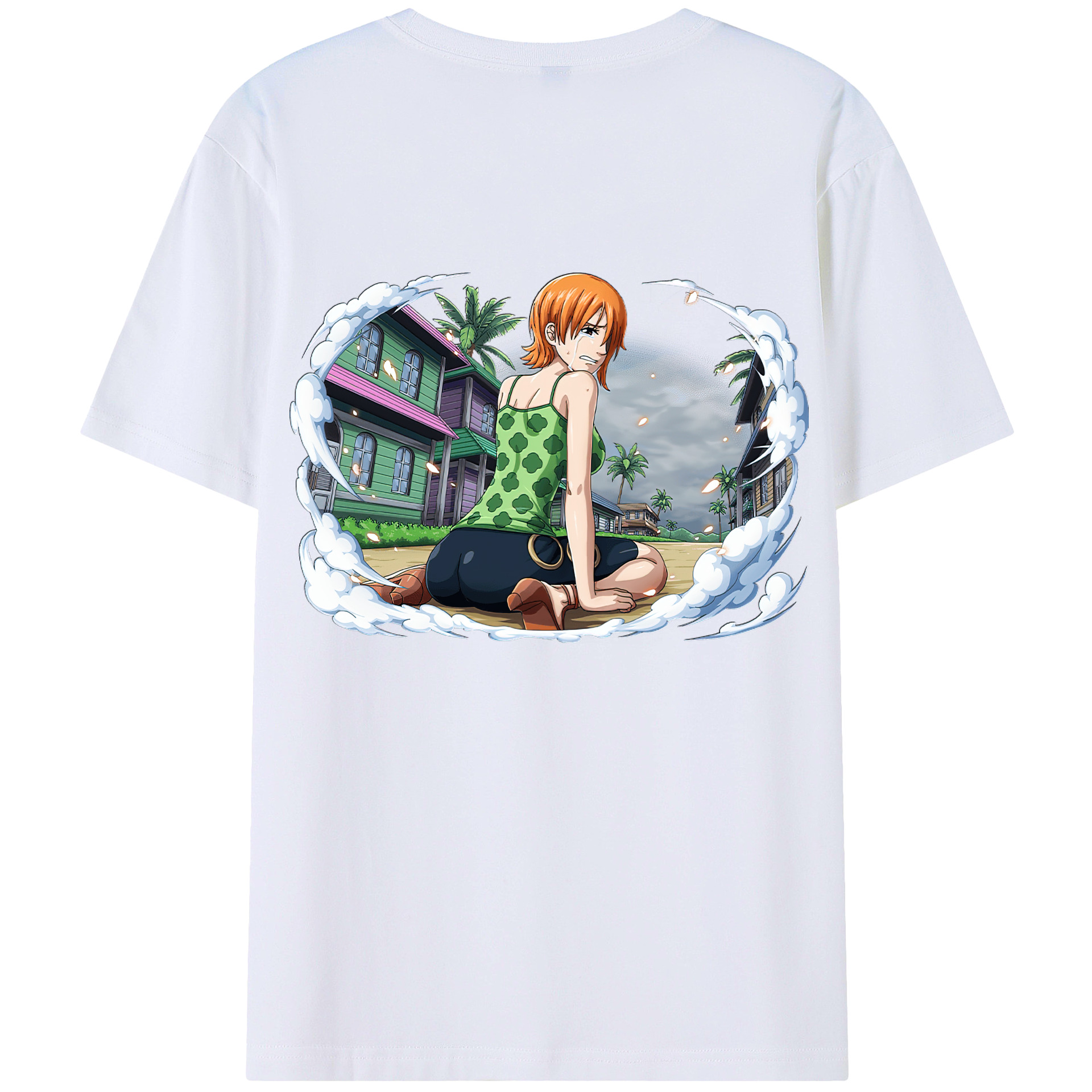 ワンピース ナミ ONE PIECE Nami 綿100％半袖Tシャツ（背面プリント）