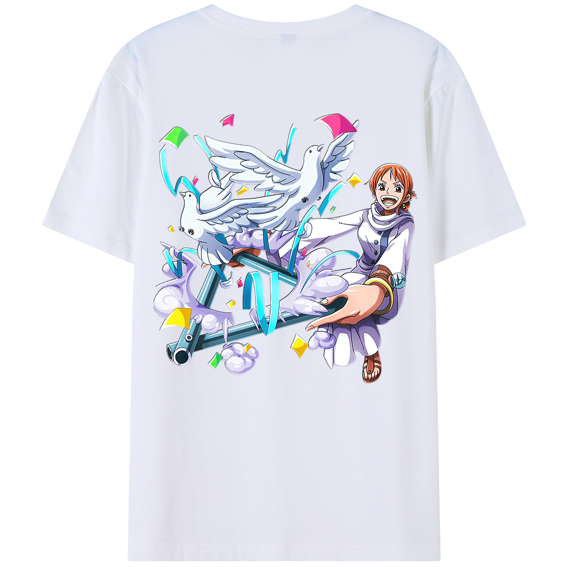 ワンピース ナミ ONE PIECE Nami 綿100％半袖Tシャツ（背面プリント）