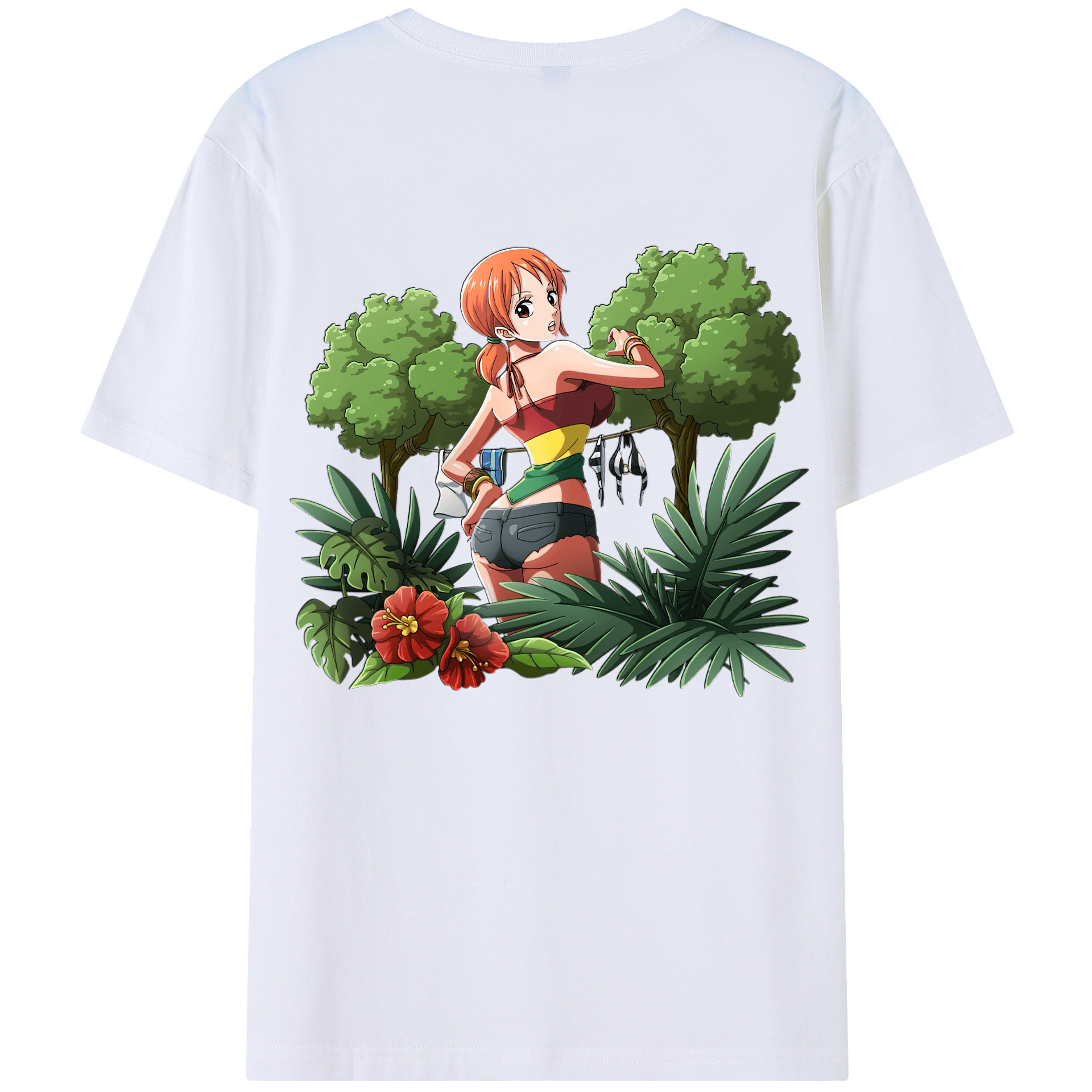 ワンピース ナミ ONE PIECE Nami 綿100％半袖Tシャツ（背面プリント）