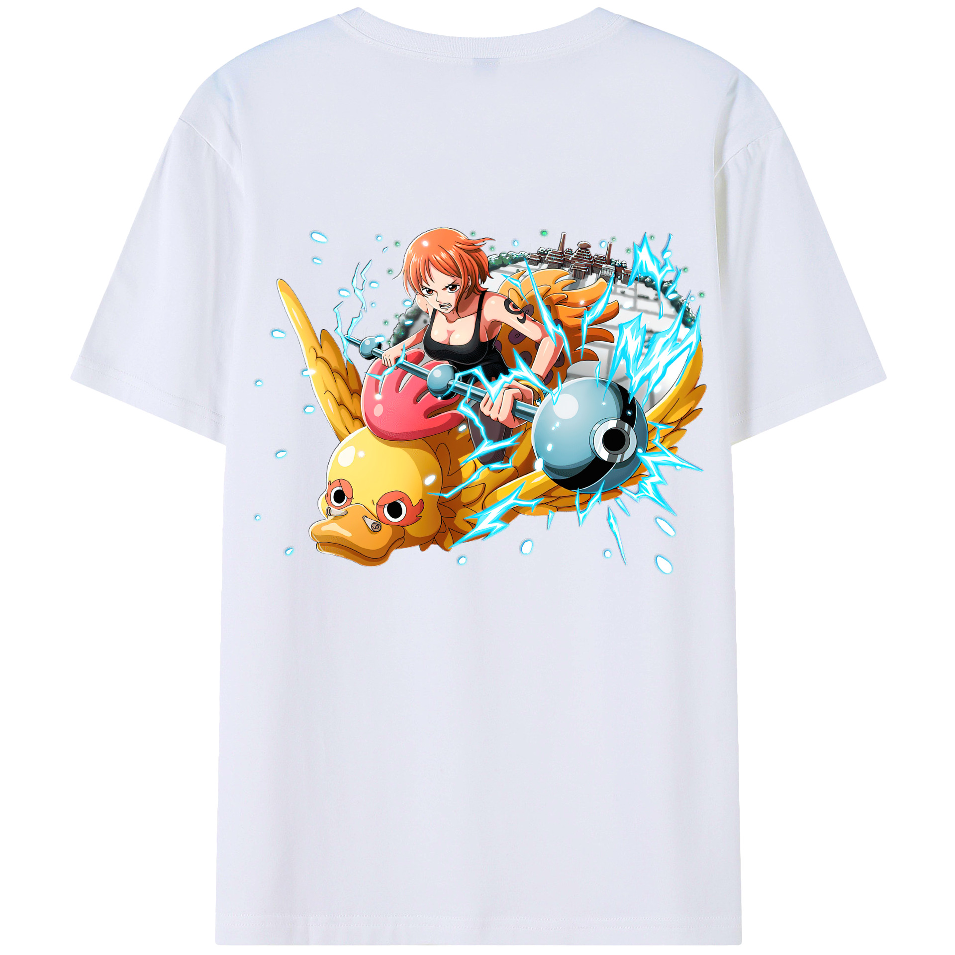 ワンピース ナミ ONE PIECE Nami 綿100％半袖Tシャツ（背面プリント）