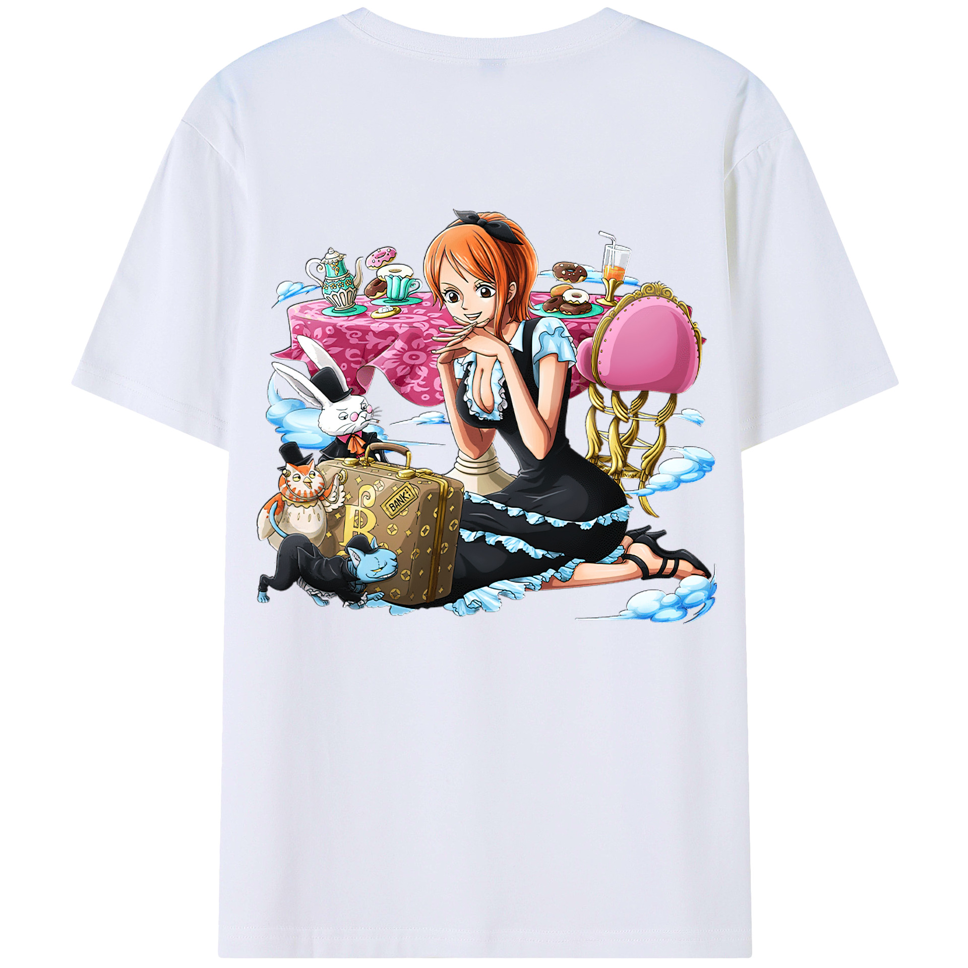 ワンピース ナミ ONE PIECE Nami 綿100％半袖Tシャツ（背面プリント）
