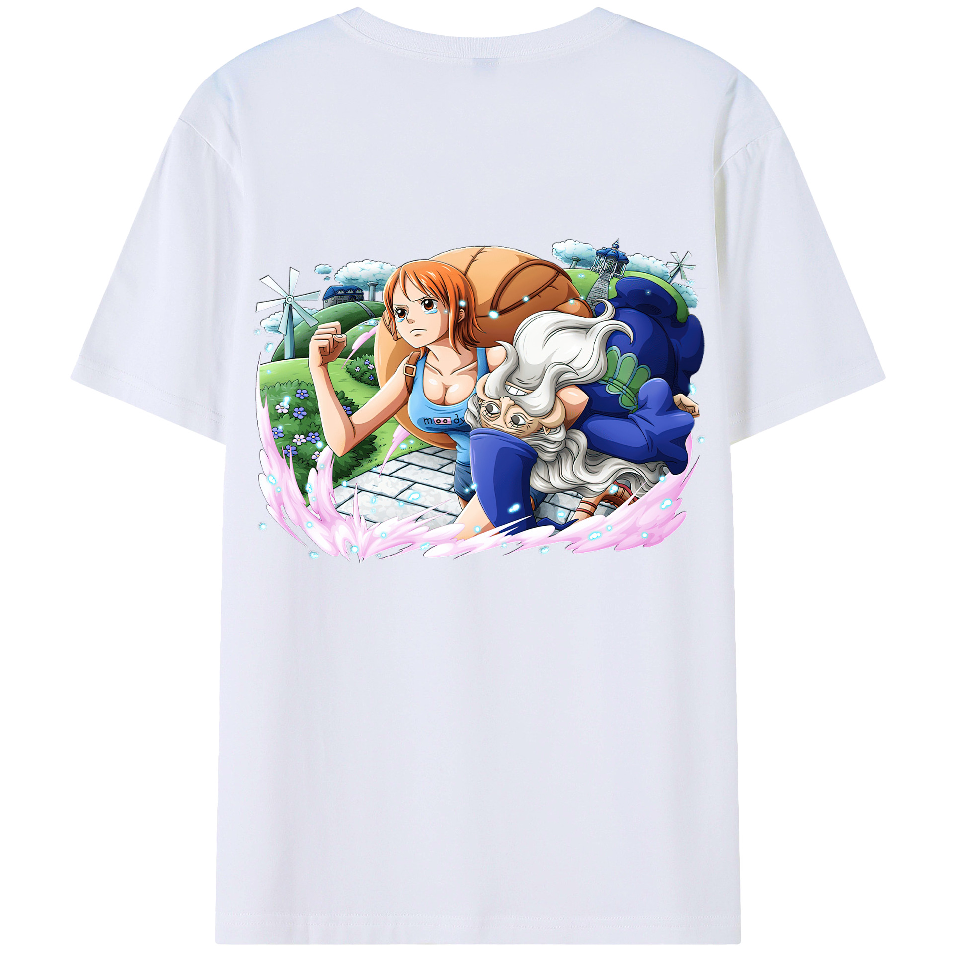 ワンピース ナミ ONE PIECE Nami 綿100％半袖Tシャツ（背面プリント）