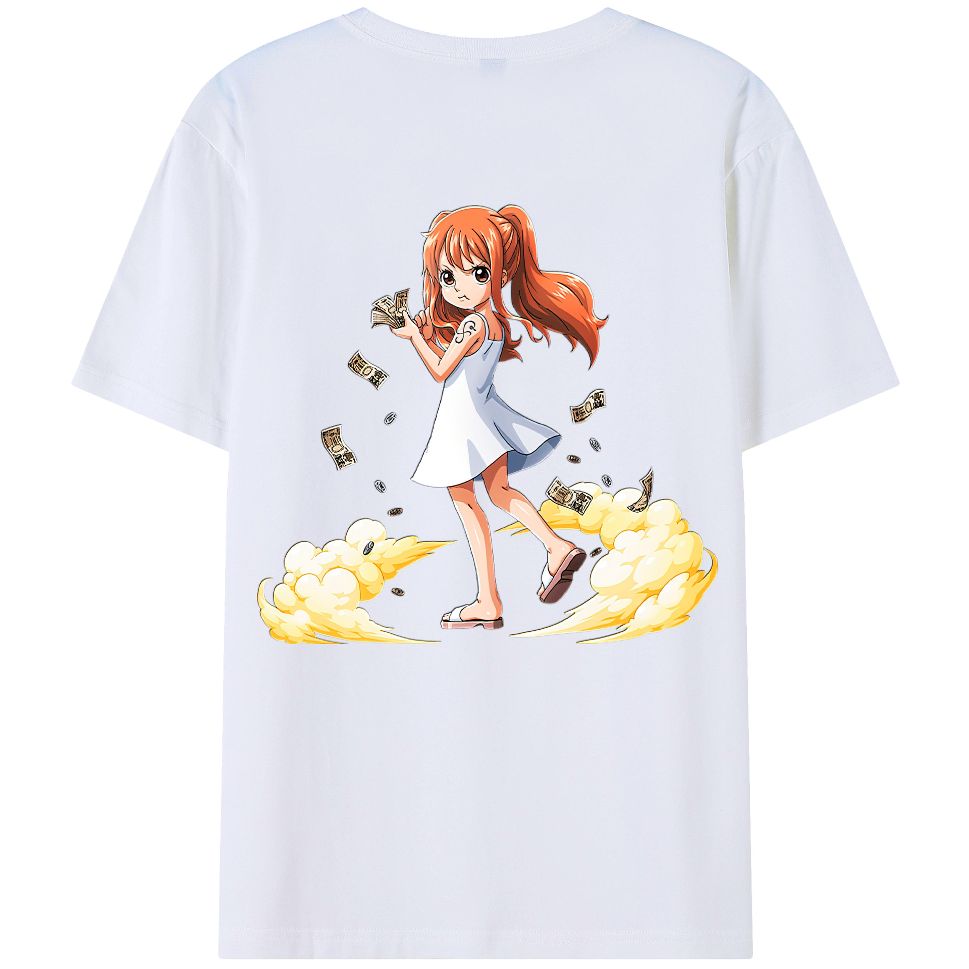 ワンピース ナミ ONE PIECE Nami 綿100％半袖Tシャツ（背面プリント）