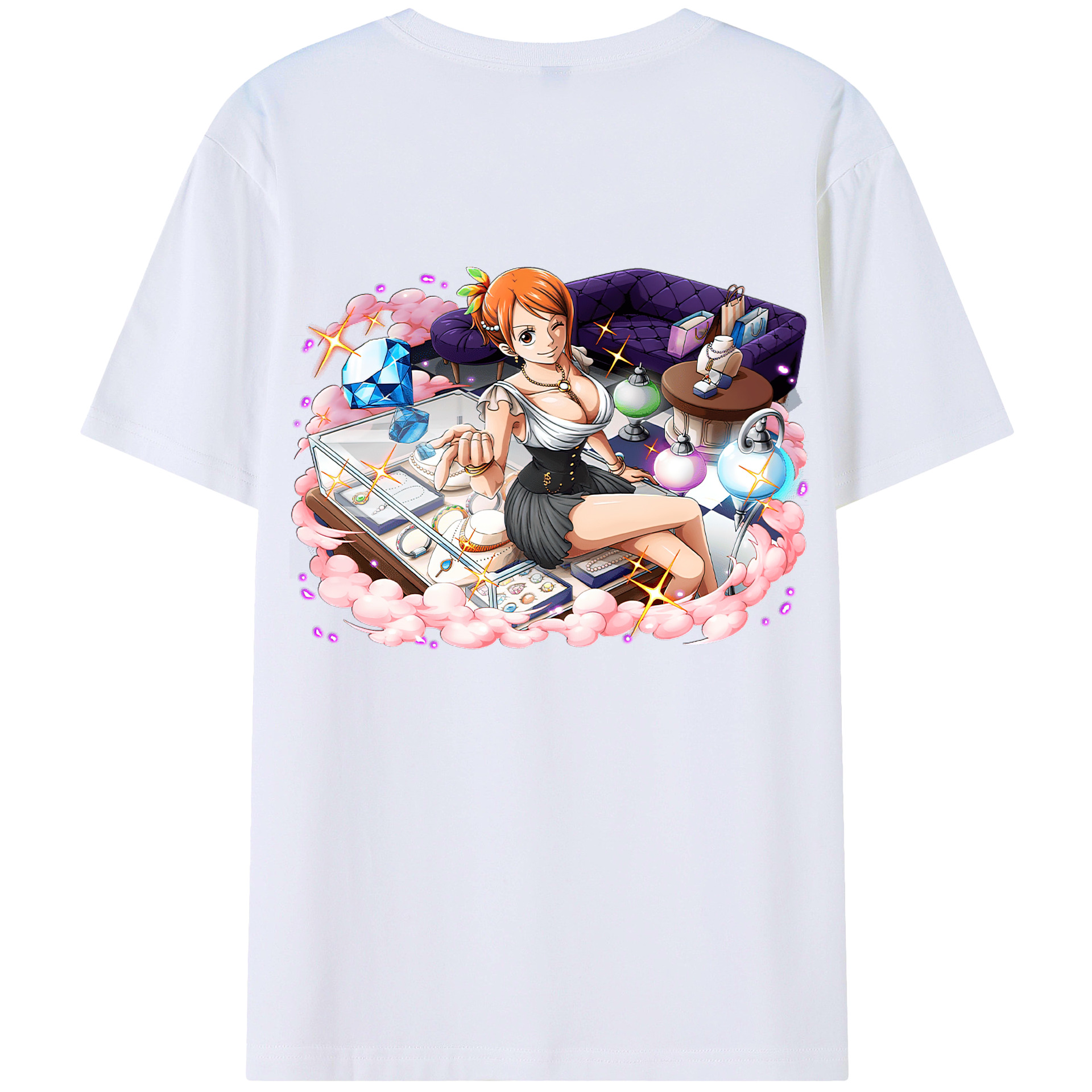 ワンピース ナミ ONE PIECE Nami 綿100％半袖Tシャツ（背面プリント）