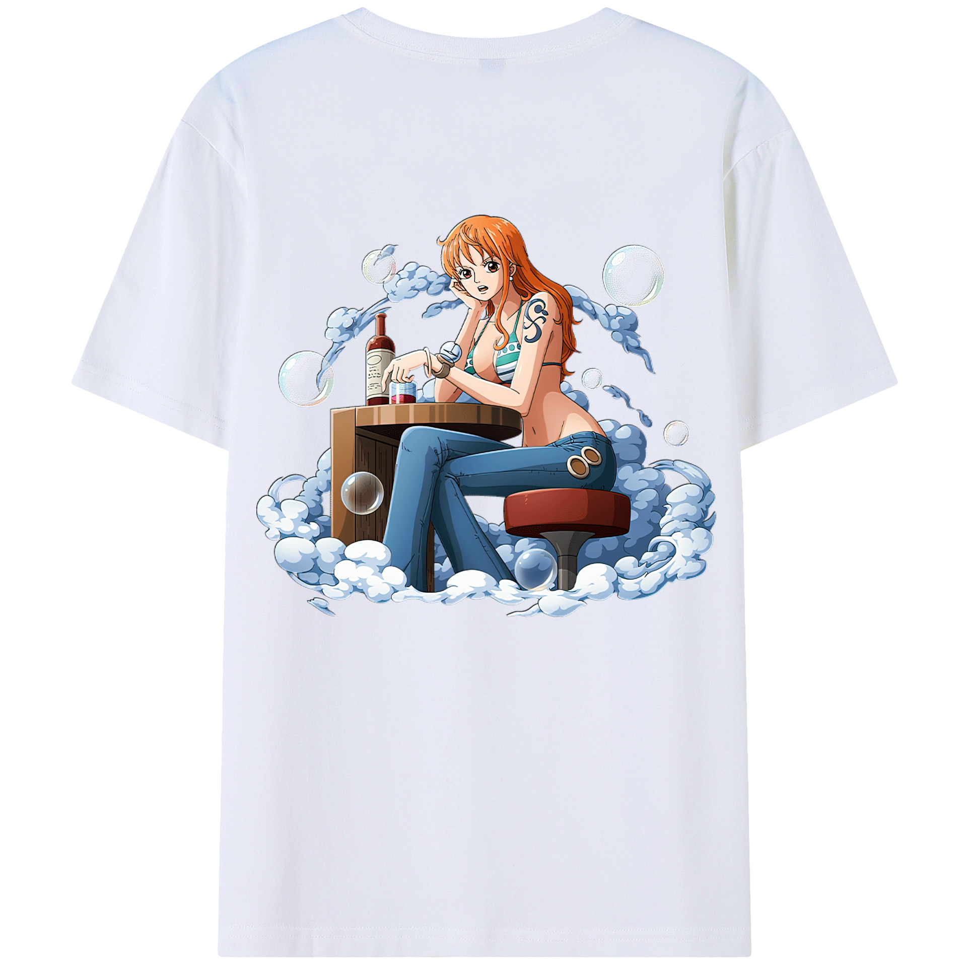 ワンピース ナミ ONE PIECE Nami 綿100％半袖Tシャツ（背面プリント）