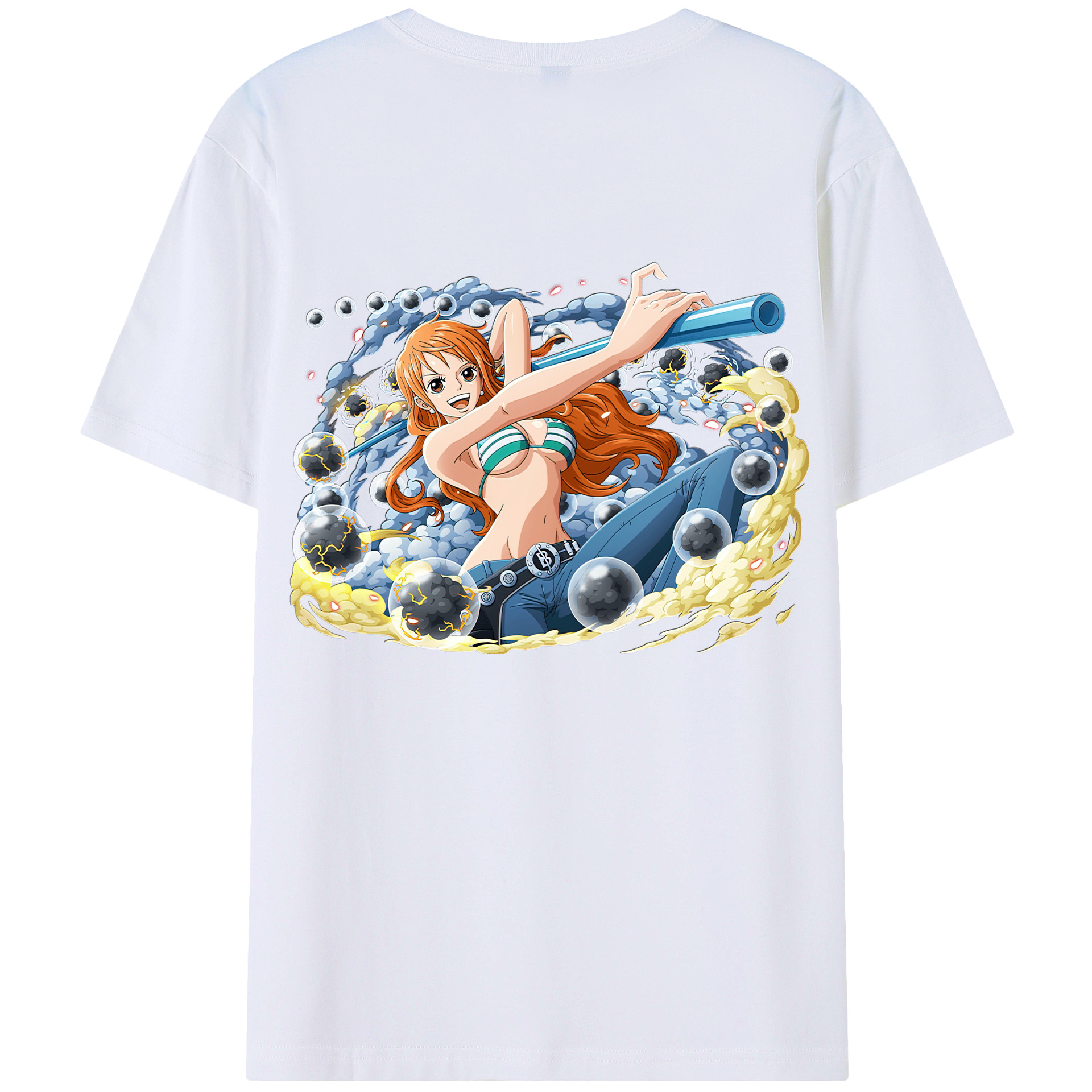 ワンピース ナミ ONE PIECE Nami 綿100％半袖Tシャツ（背面プリント）
