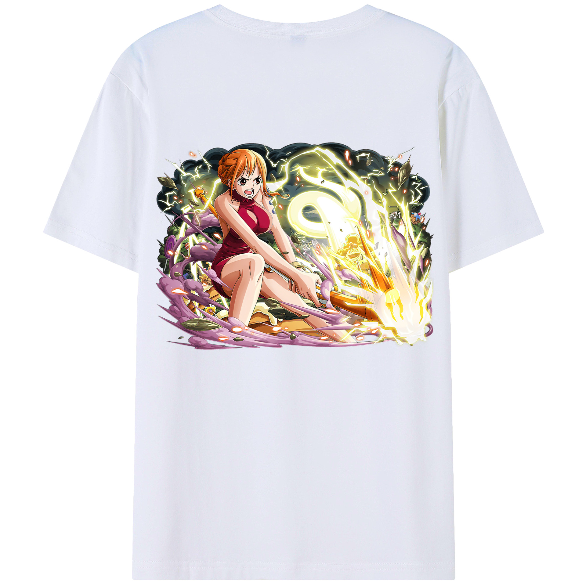 ワンピース ナミ ONE PIECE Nami 綿100％半袖Tシャツ（背面プリント）