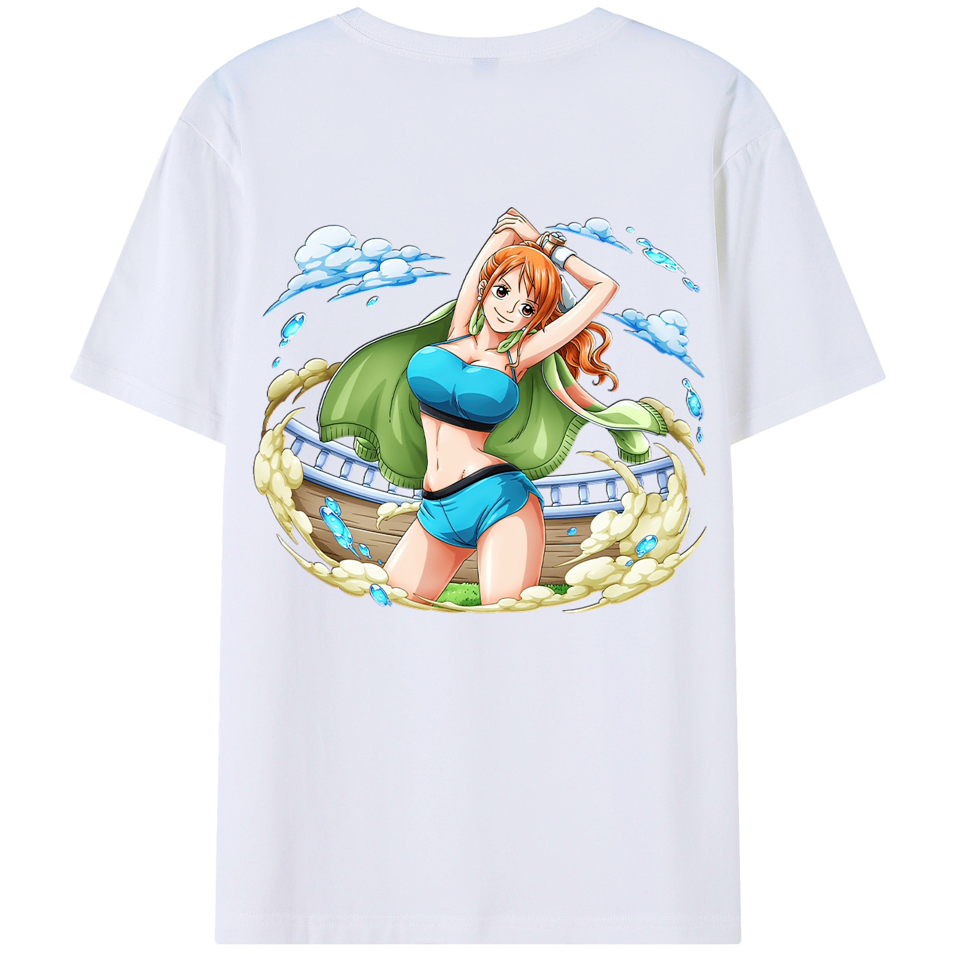 ワンピース ナミ ONE PIECE Nami 綿100％半袖Tシャツ（背面プリント）