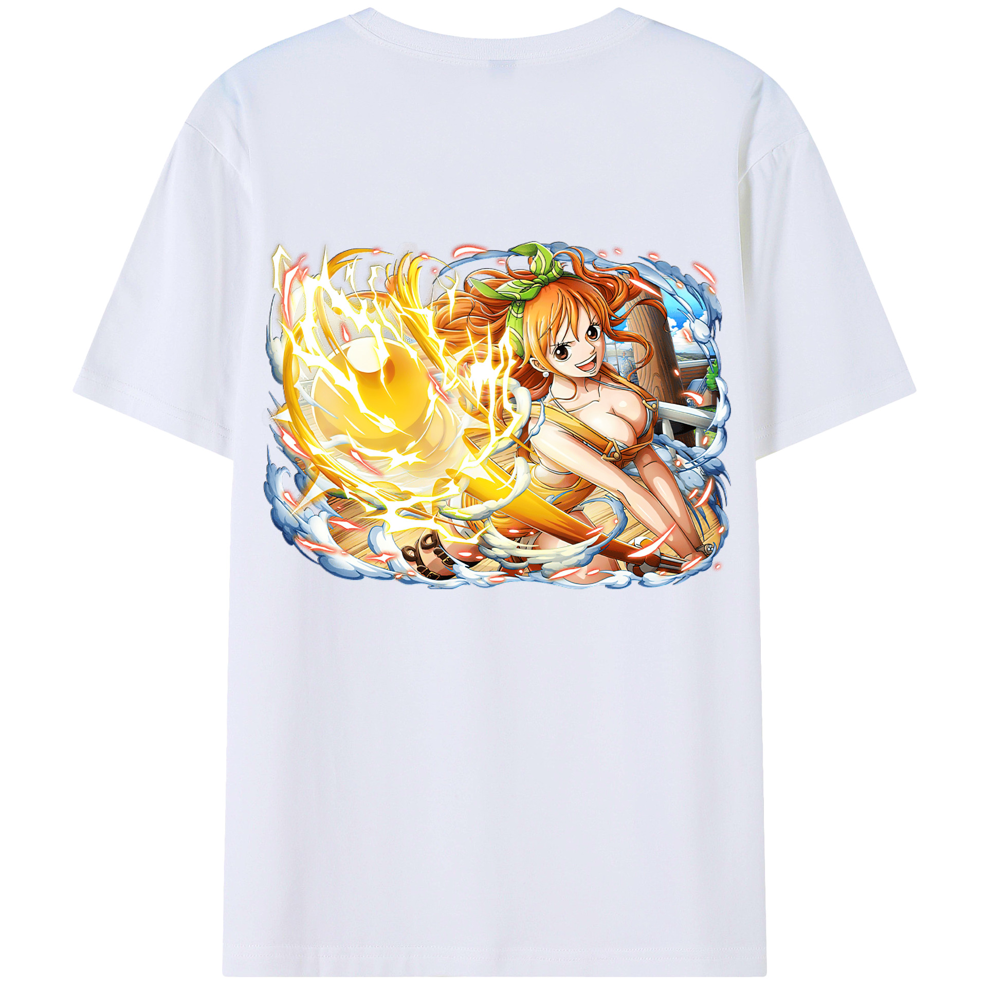 ワンピース ナミ ONE PIECE Nami 綿100％半袖Tシャツ（背面プリント）