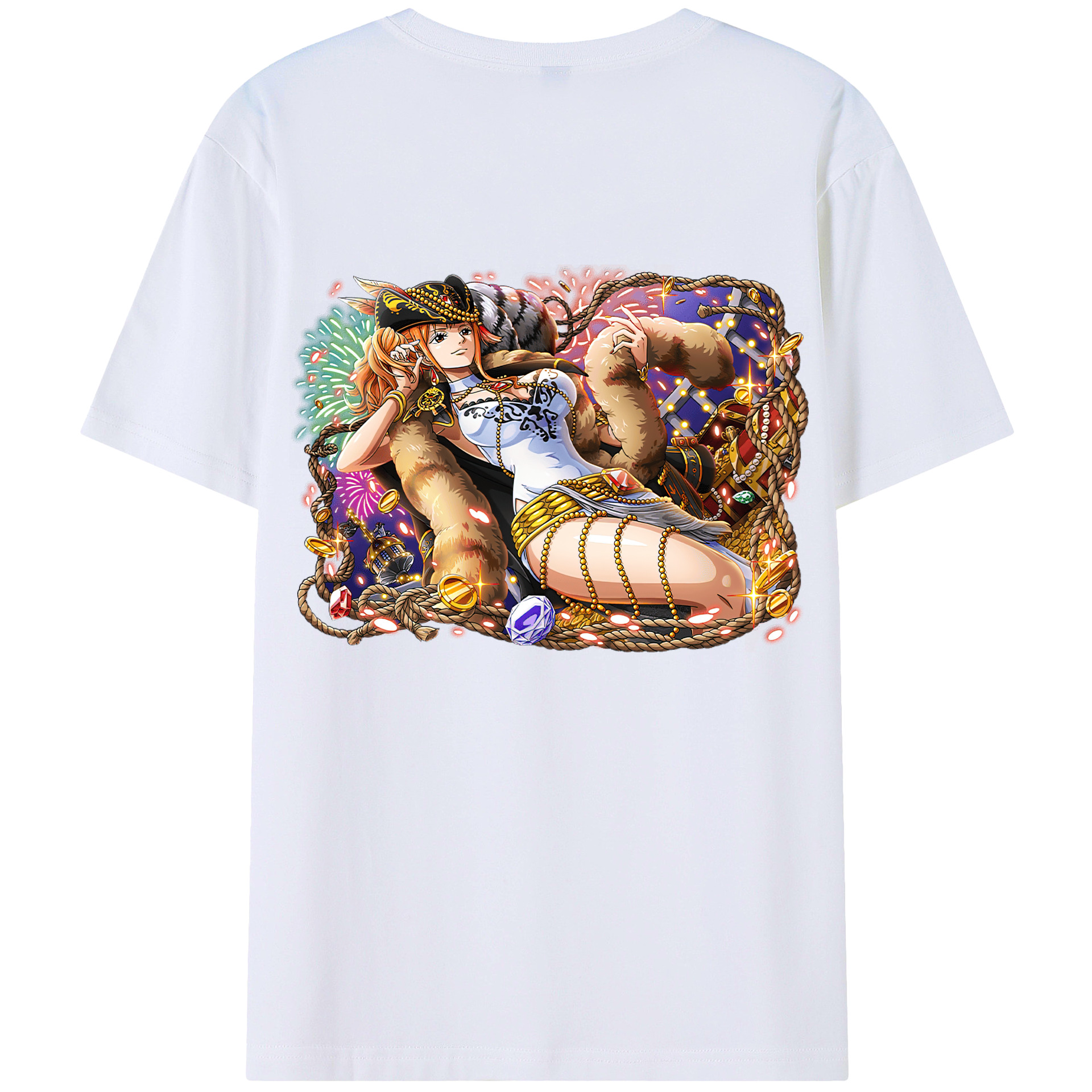 ワンピース ナミ ONE PIECE Nami 綿100％半袖Tシャツ（背面プリント）
