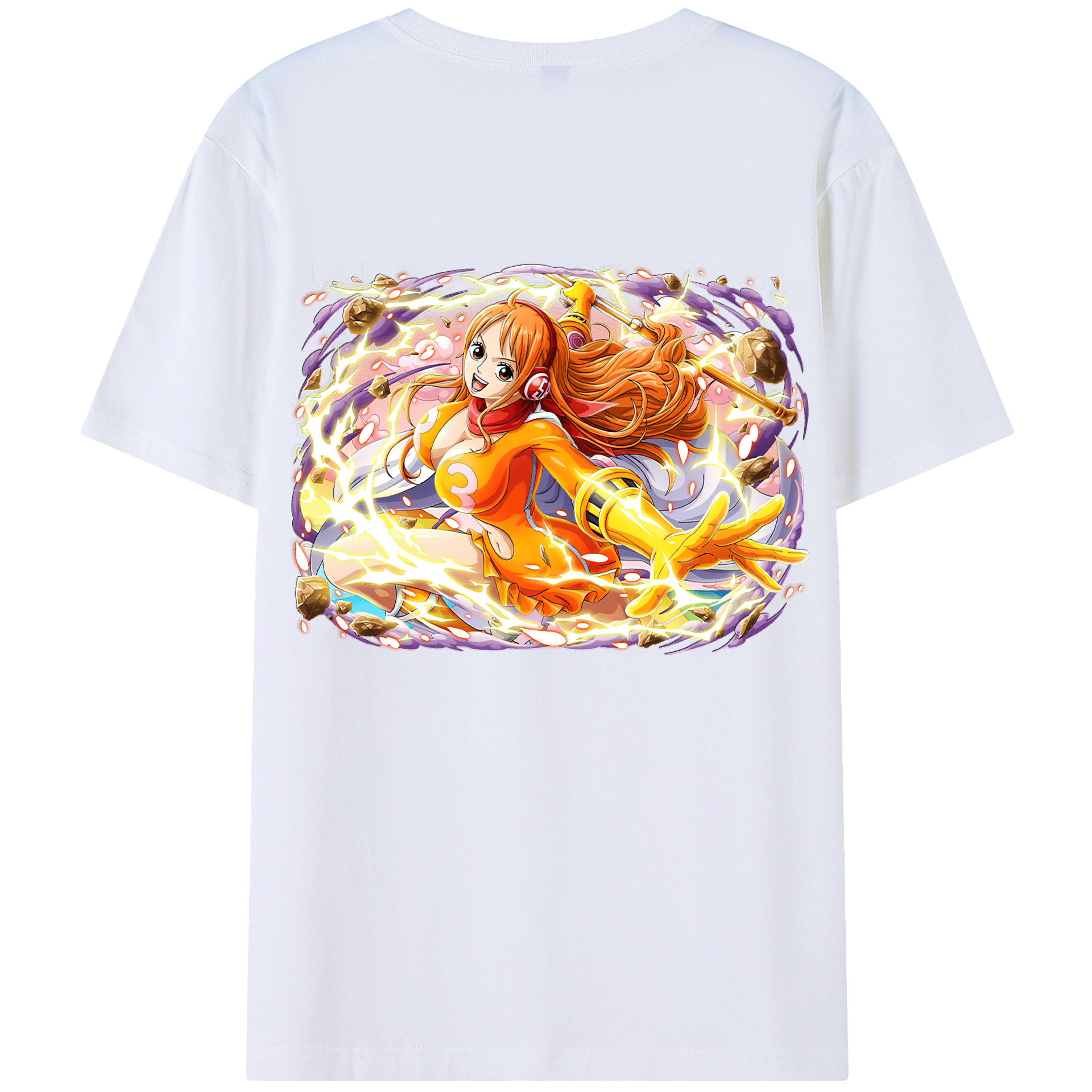 ワンピース ナミ ONE PIECE Nami 綿100％半袖Tシャツ（背面プリント）