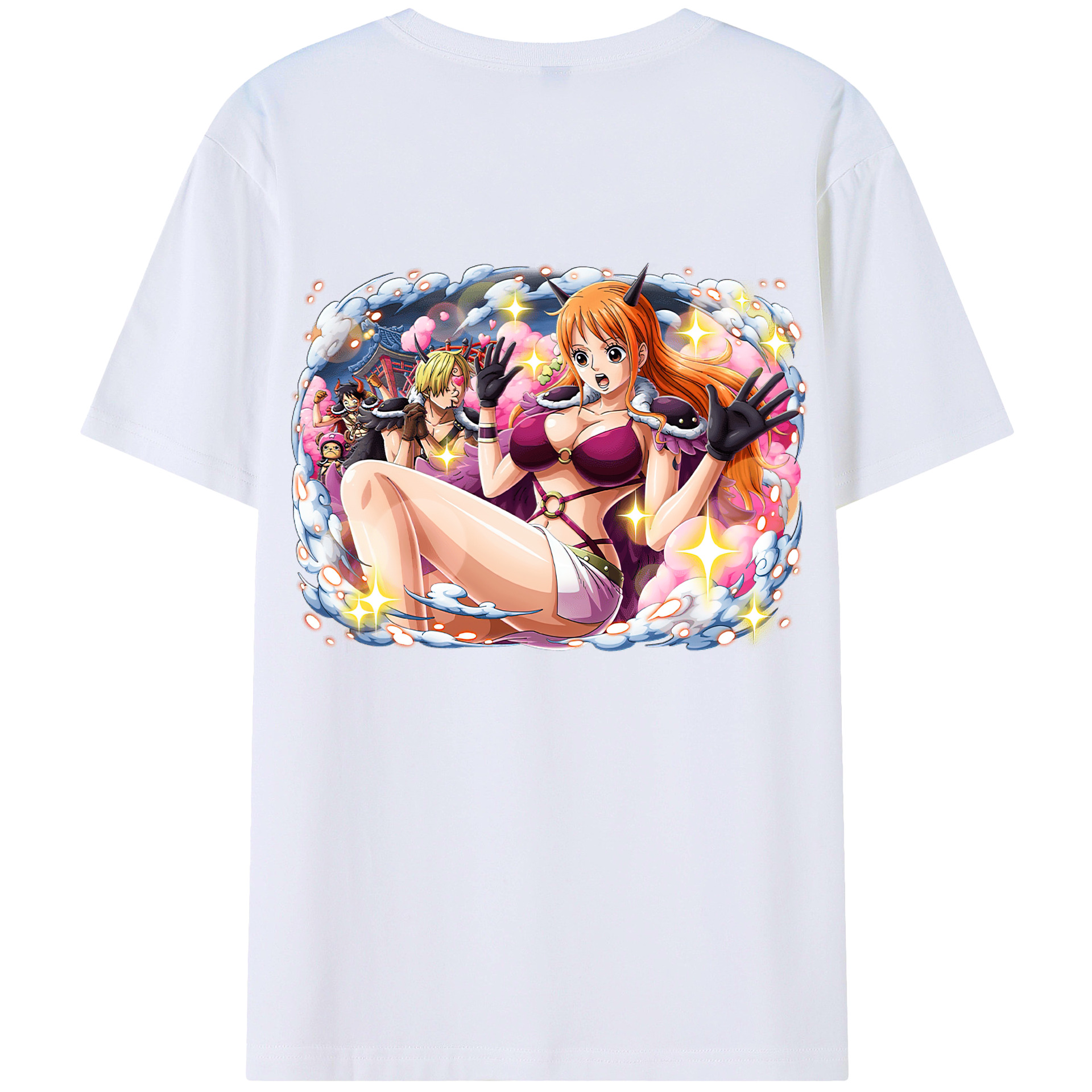 ワンピース ナミ ONE PIECE Nami 綿100％半袖Tシャツ（背面プリント）