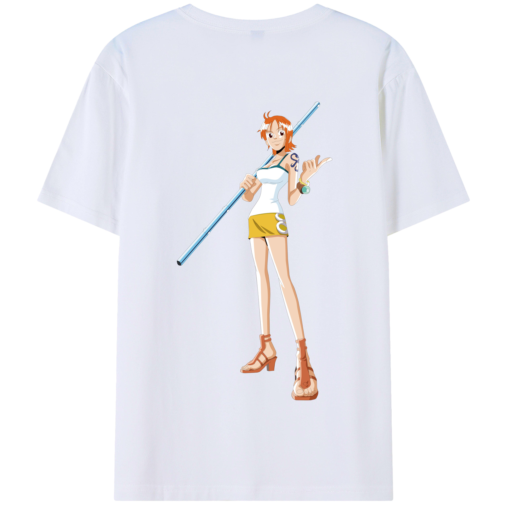 ワンピース ナミ ONE PIECE Nami 綿100％半袖Tシャツ（背面プリント）
