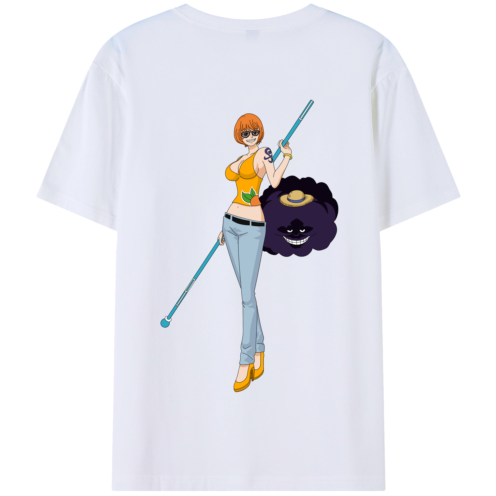 ワンピース ナミ ONE PIECE Nami 綿100％半袖Tシャツ（背面プリント）