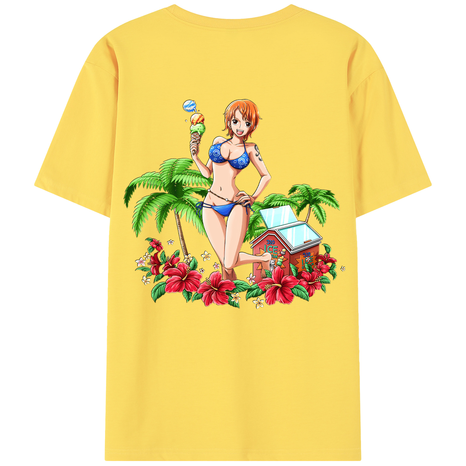 ワンピース ナミ ONE PIECE Nami 綿100％半袖Tシャツ（背面プリント）