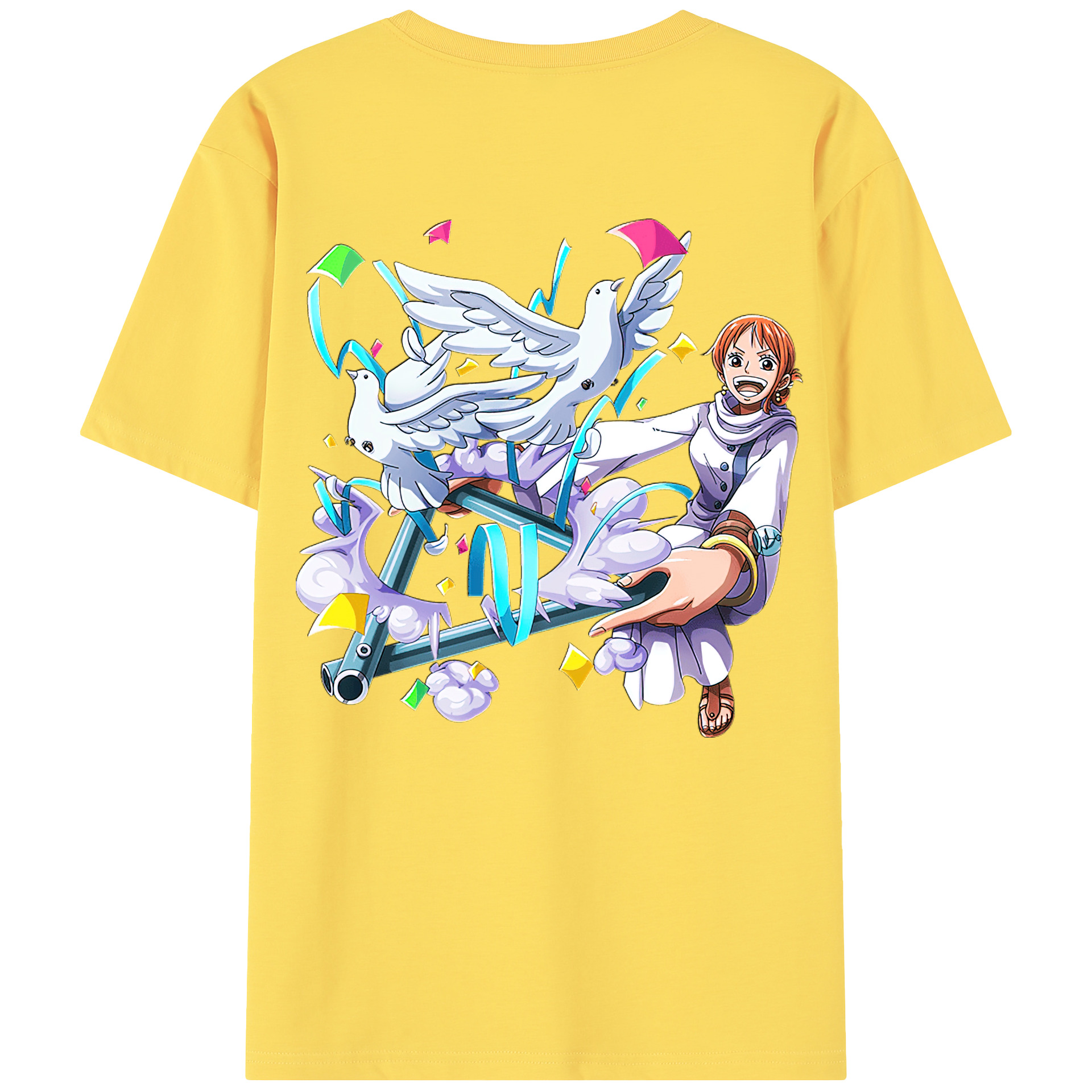ワンピース ナミ ONE PIECE Nami 綿100％半袖Tシャツ（背面プリント）