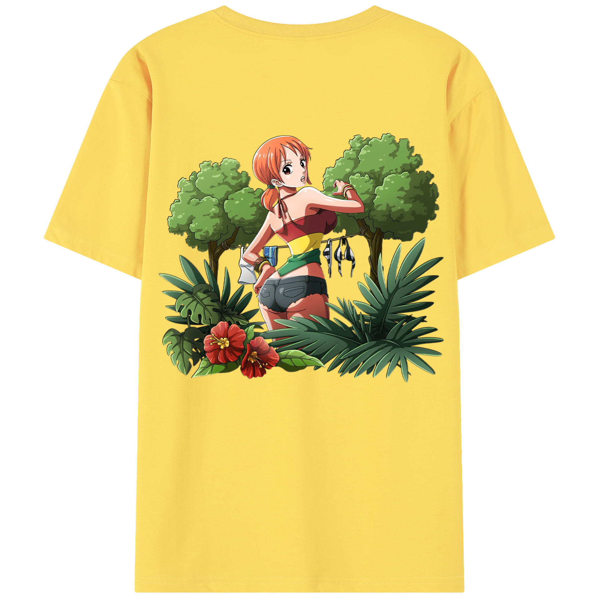 ワンピース ナミ ONE PIECE Nami 綿100％半袖Tシャツ（背面プリント）