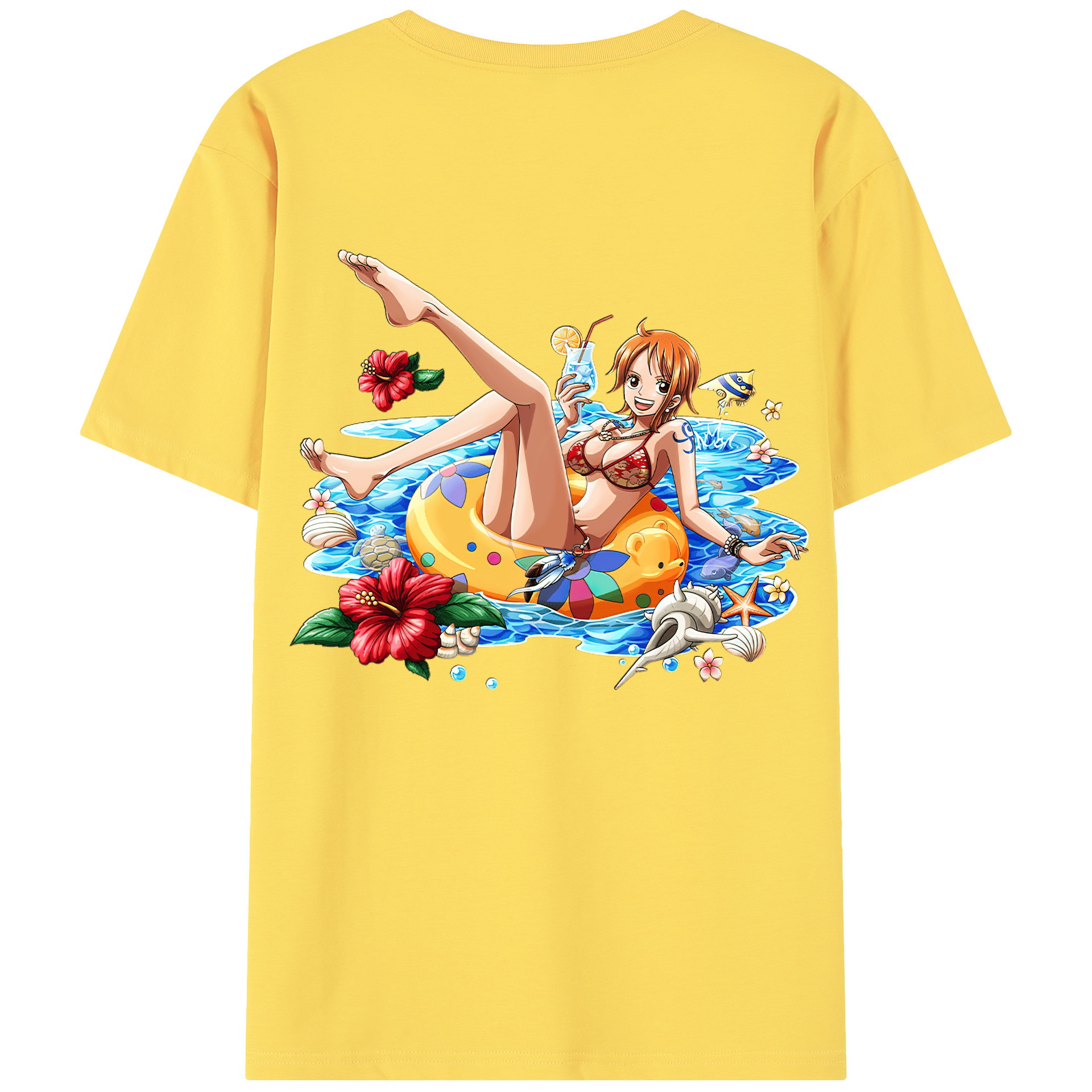 ワンピース ナミ ONE PIECE Nami 綿100％半袖Tシャツ（背面プリント）