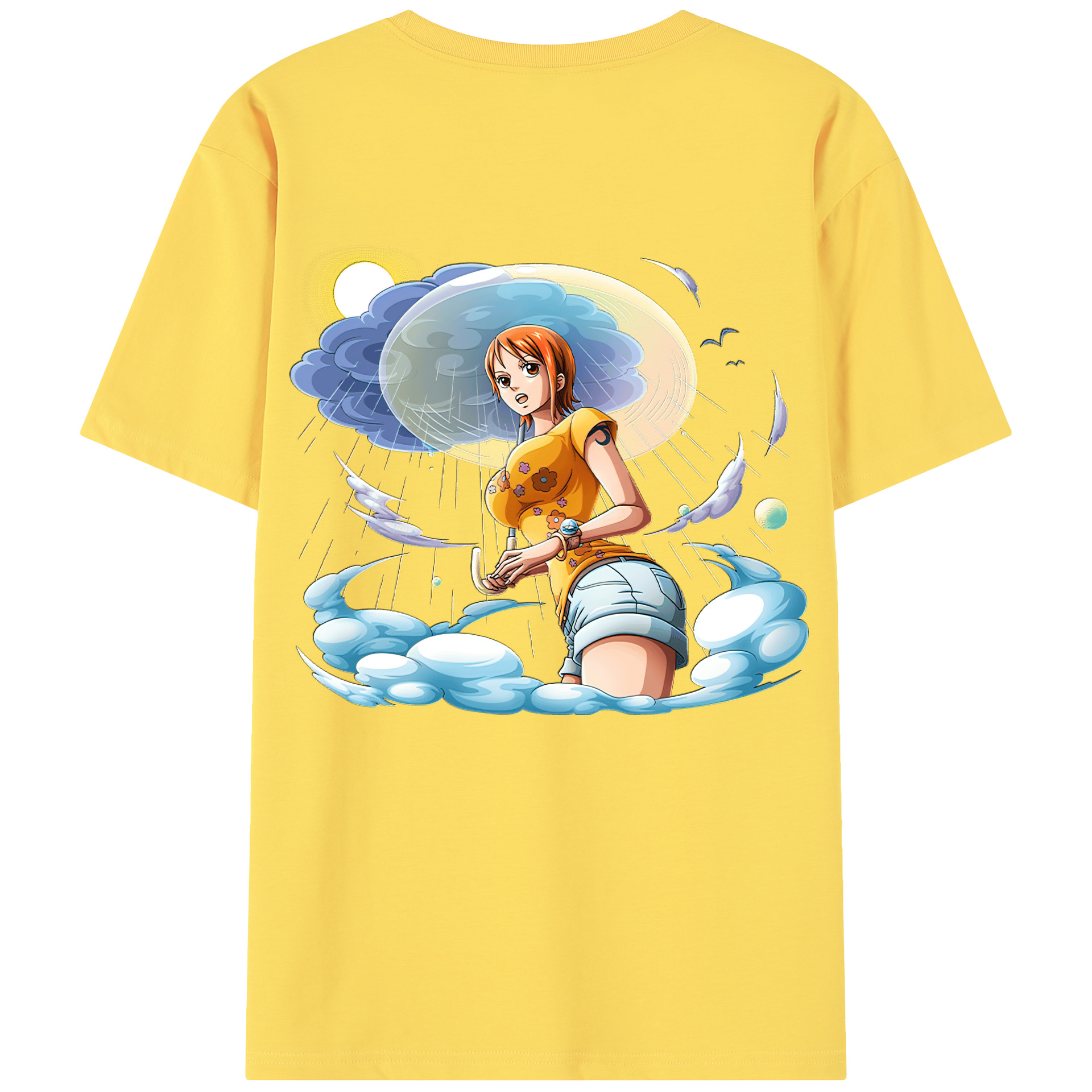 ワンピース ナミ ONE PIECE Nami 綿100％半袖Tシャツ（背面プリント）