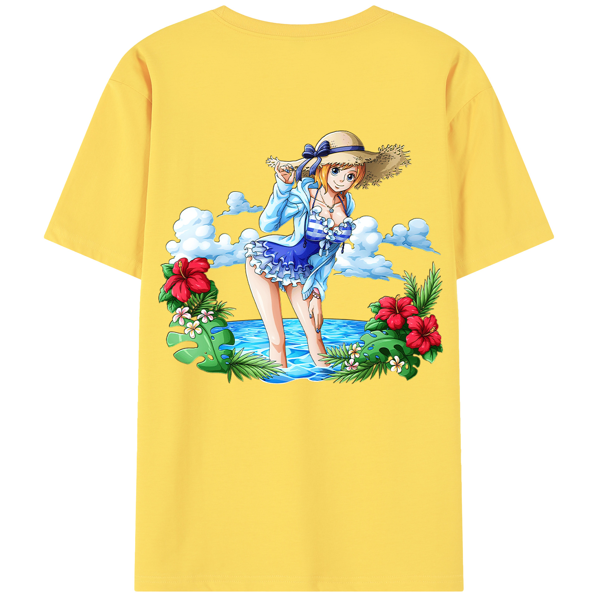 ワンピース ナミ ONE PIECE Nami 綿100％半袖Tシャツ（背面プリント）